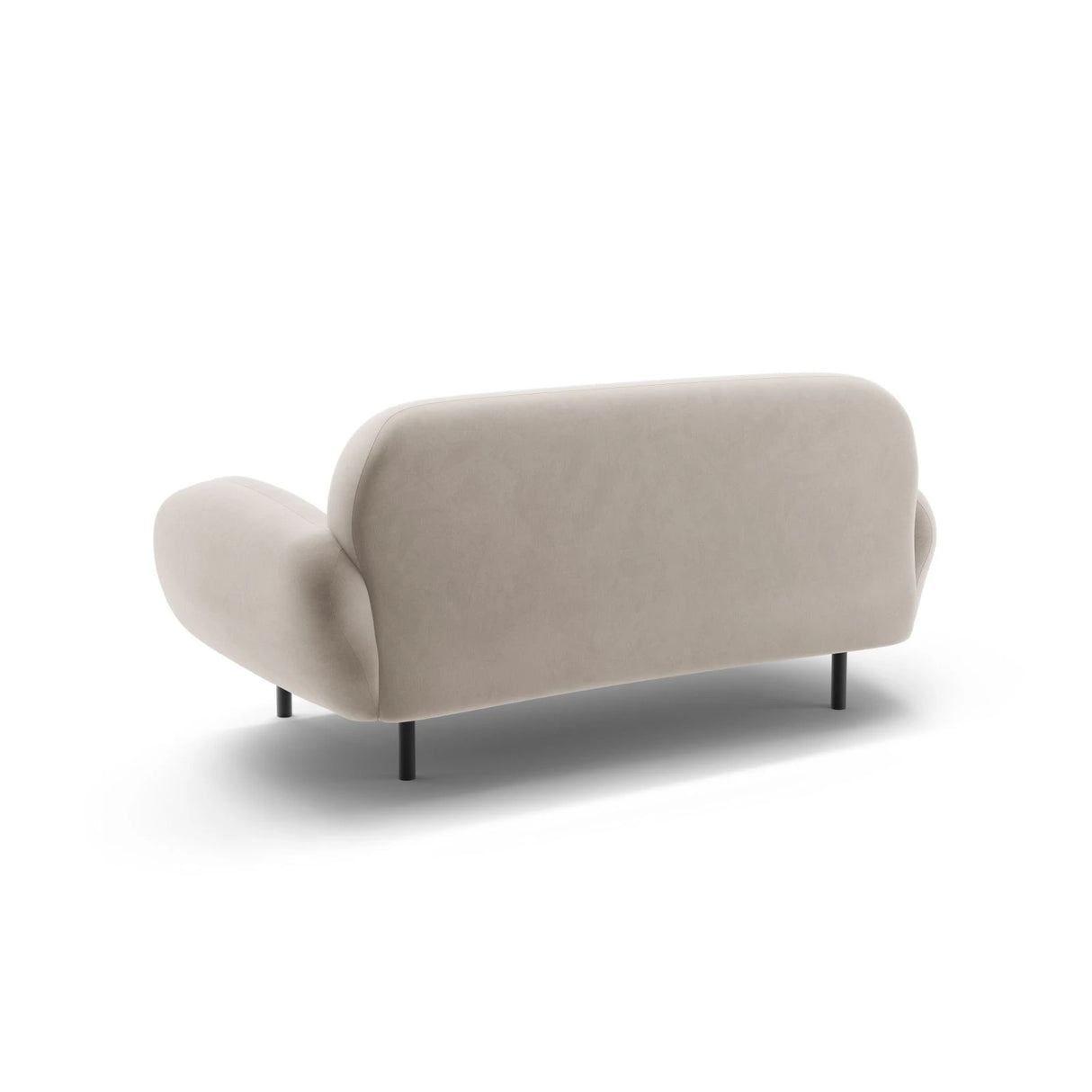 Poppy 2-Sitzer Sofa aus Samt (Casino Pearl) in Leichtes Beige, 148x72 cm – Bild 5