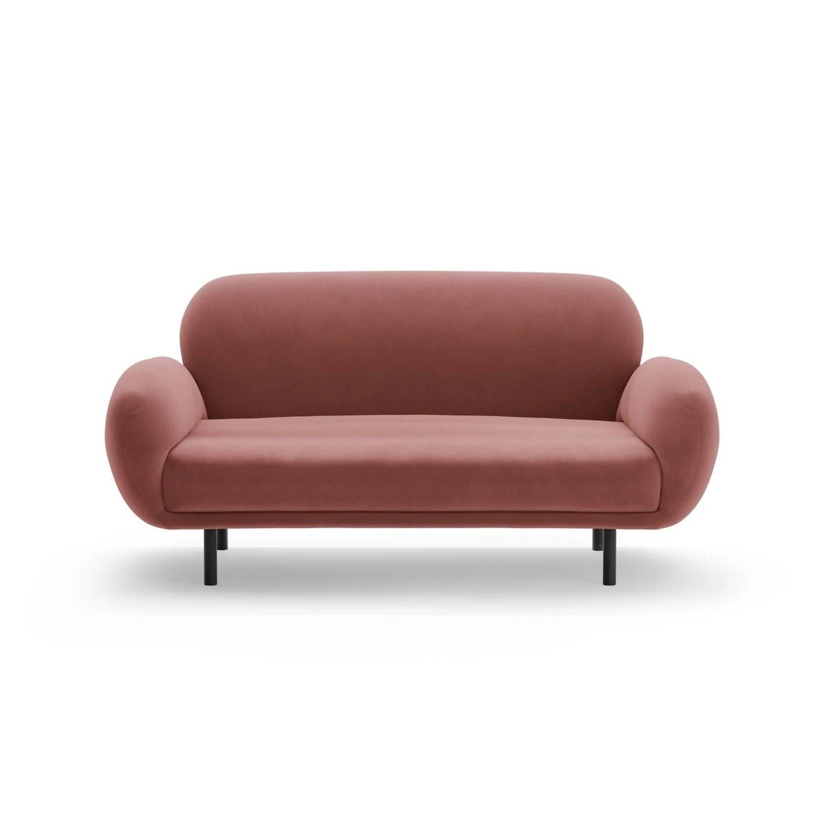 Poppy 2-Sitzer Sofa aus Samt (Casino Salmon) in Flamingo, 148x72 cm – Bild 3