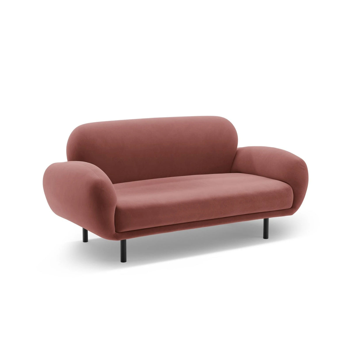 Poppy 2-Sitzer Sofa aus Samt (Casino Salmon) in Flamingo, 148x72 cm – Bild 4