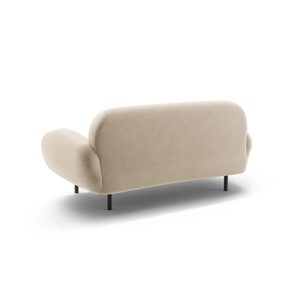 Poppy 2-Sitzer Sofa aus Samt (Casino Sand) in Ecru, 148x72 cm – Bild 5