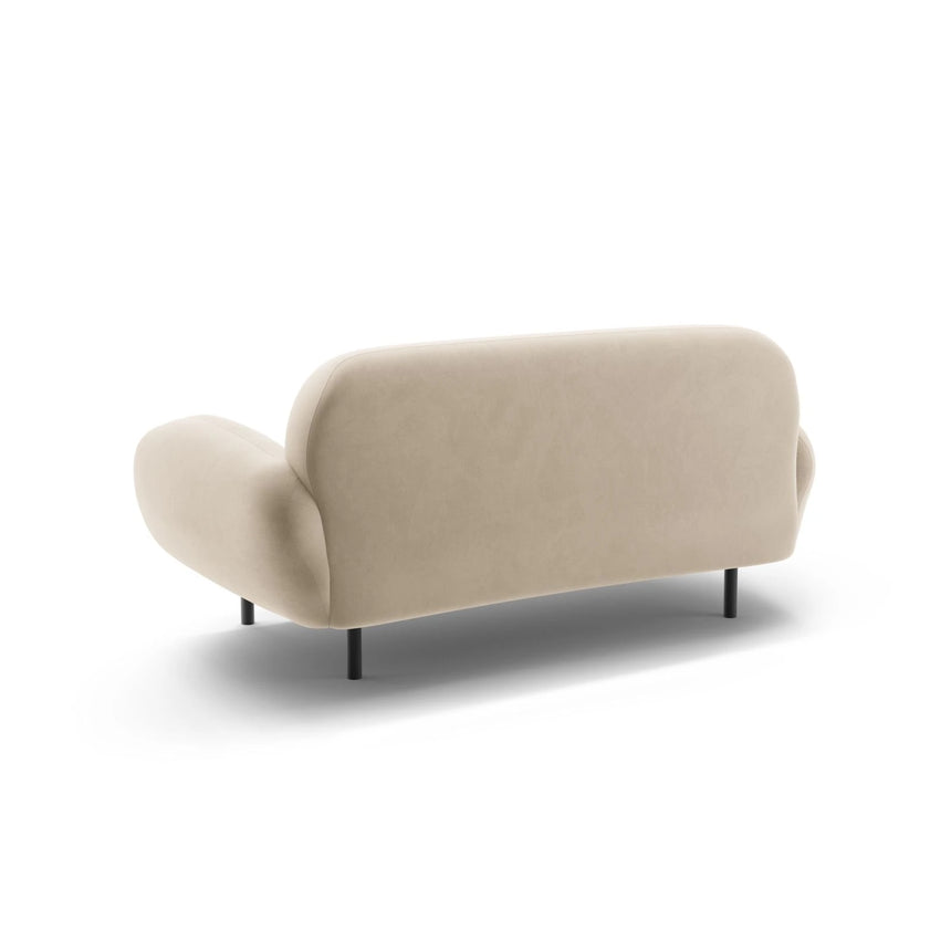 Poppy 2-Sitzer Sofa aus Samt (Casino Sand) in Ecru, 148x72 cm – Bild 5