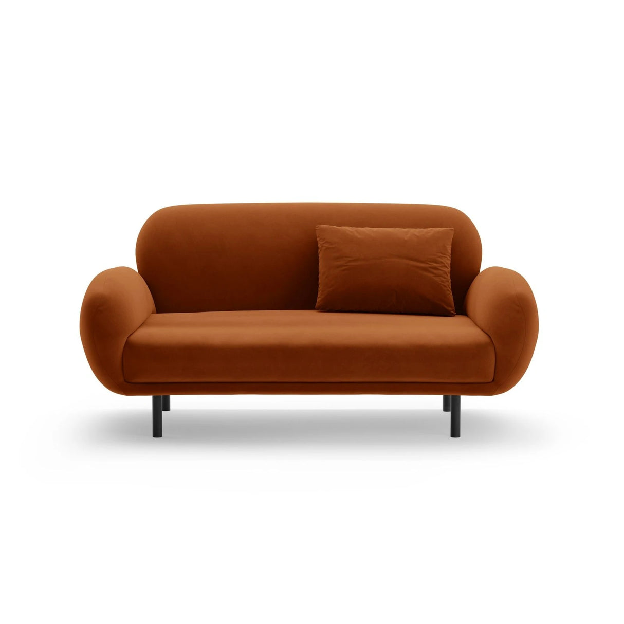 Poppy 2-Sitzer Sofa aus Samt (Casino Terracota) in Terrakotta, 148x72 cm – Bild 1