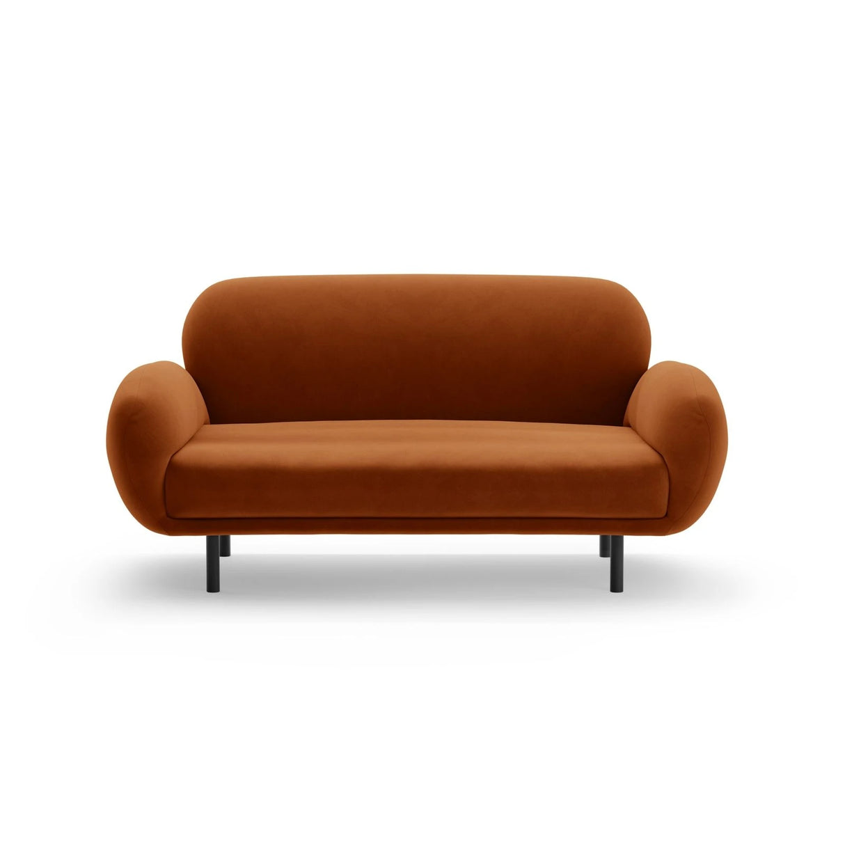 Poppy 2-Sitzer Sofa aus Samt (Casino Terracota) in Terrakotta, 148x72 cm – Bild 3