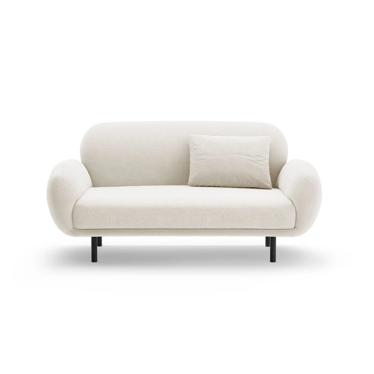Poppy 2-Sitzer Sofa aus Samt, Chenille oder Boucle, 148x72 cm – Bild 1