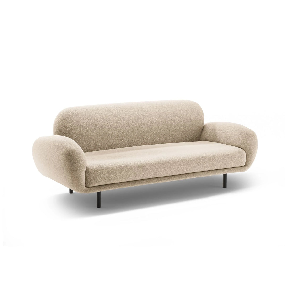Poppy 2,5-Sitzer Sofa aus Boucle (Baloo 2074) in Beige, 178x72 cm – Bild 4