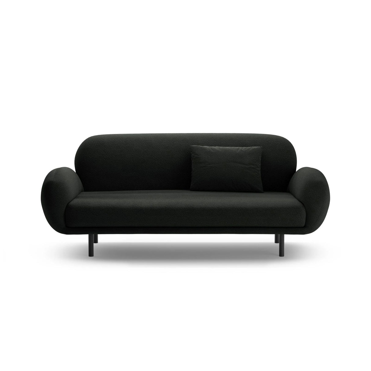 Poppy 2,5-Sitzer Sofa aus Boucle (Baloo 2082) in Schwarz, 178x72 cm – Bild 1