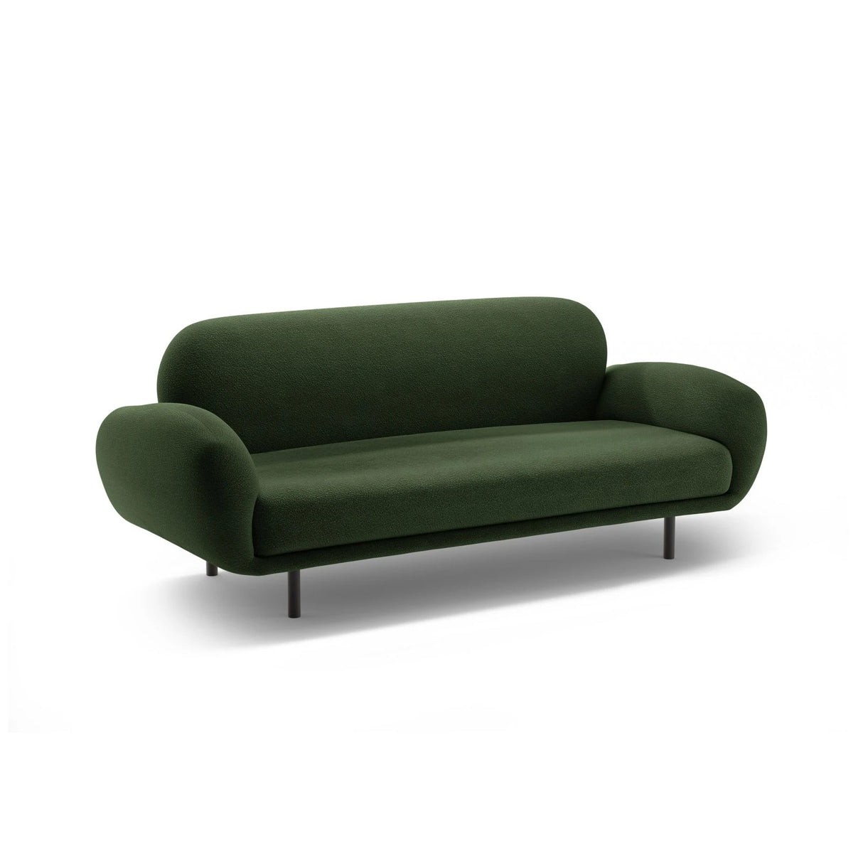 Poppy 2,5-Sitzer Sofa aus Boucle (Baloo 2089) in Grün, 178x72 cm – Bild 4