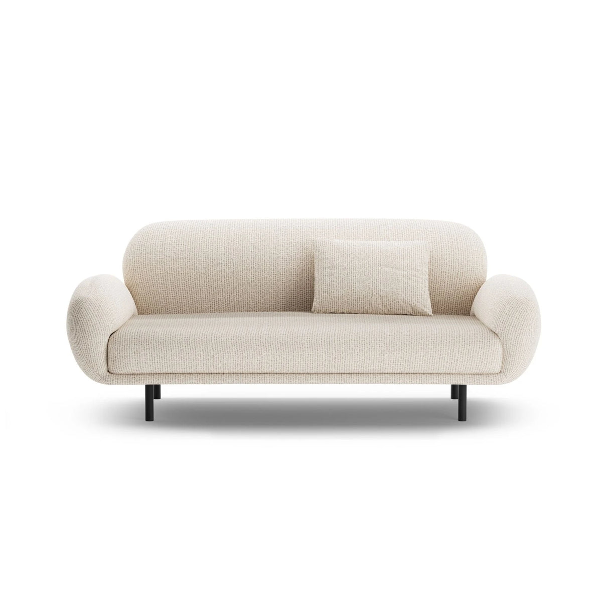 Poppy 2,5-Sitzer Sofa aus Chenille (SILENCIO 06) in Leichtes Beige, 178x72 cm – Bild 1
