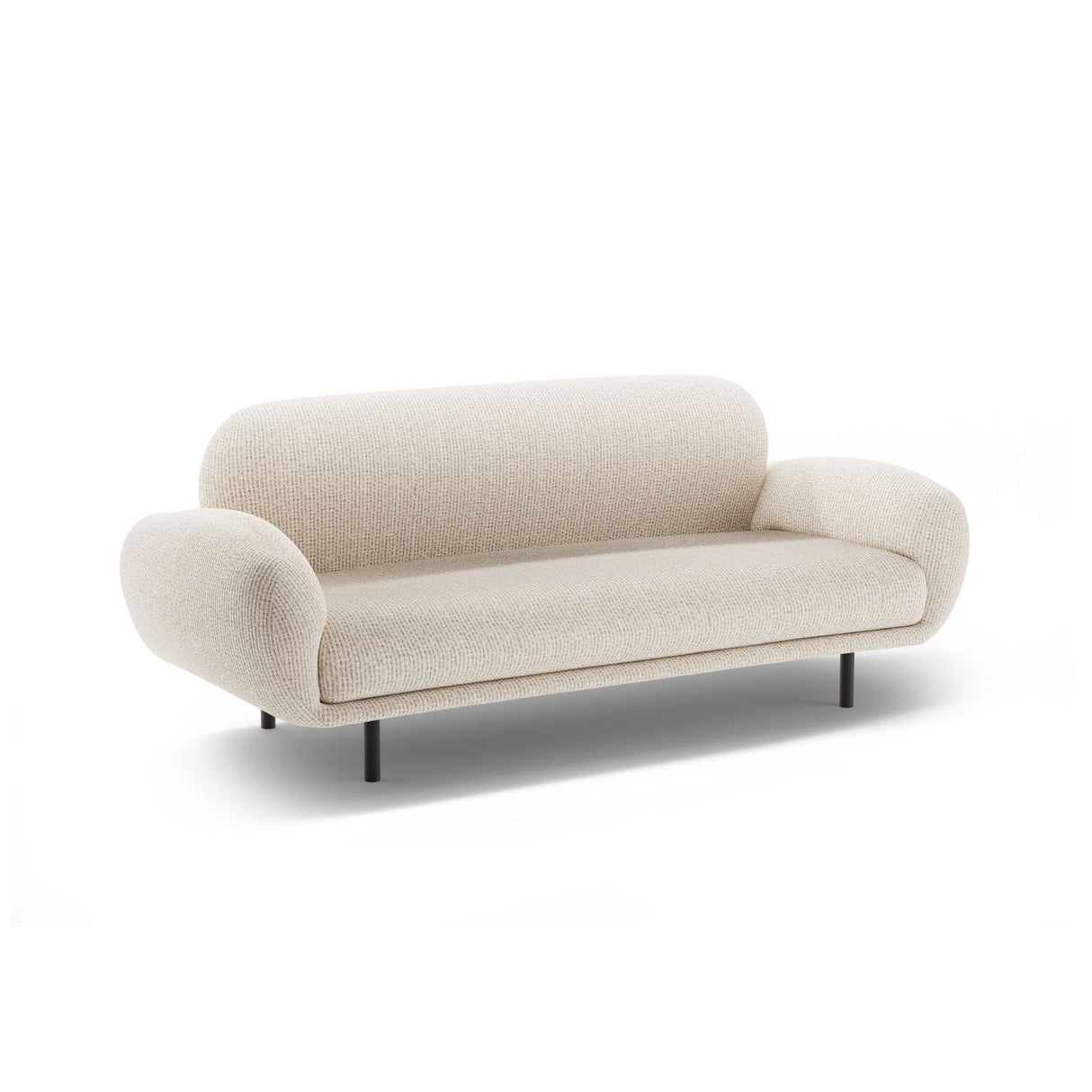 Poppy 2,5-Sitzer Sofa aus Chenille (SILENCIO 06) in Leichtes Beige, 178x72 cm – Bild 4