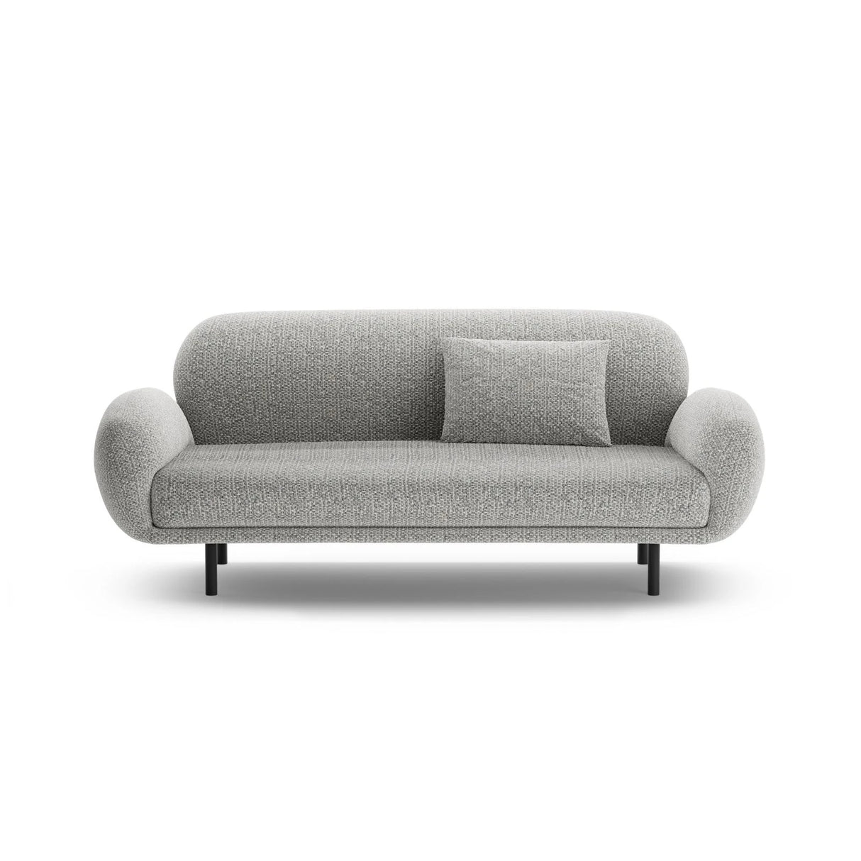 Poppy 2,5-Sitzer Sofa aus Chenille (SILENCIO 86) in Grau, 178x72 cm – Bild 1