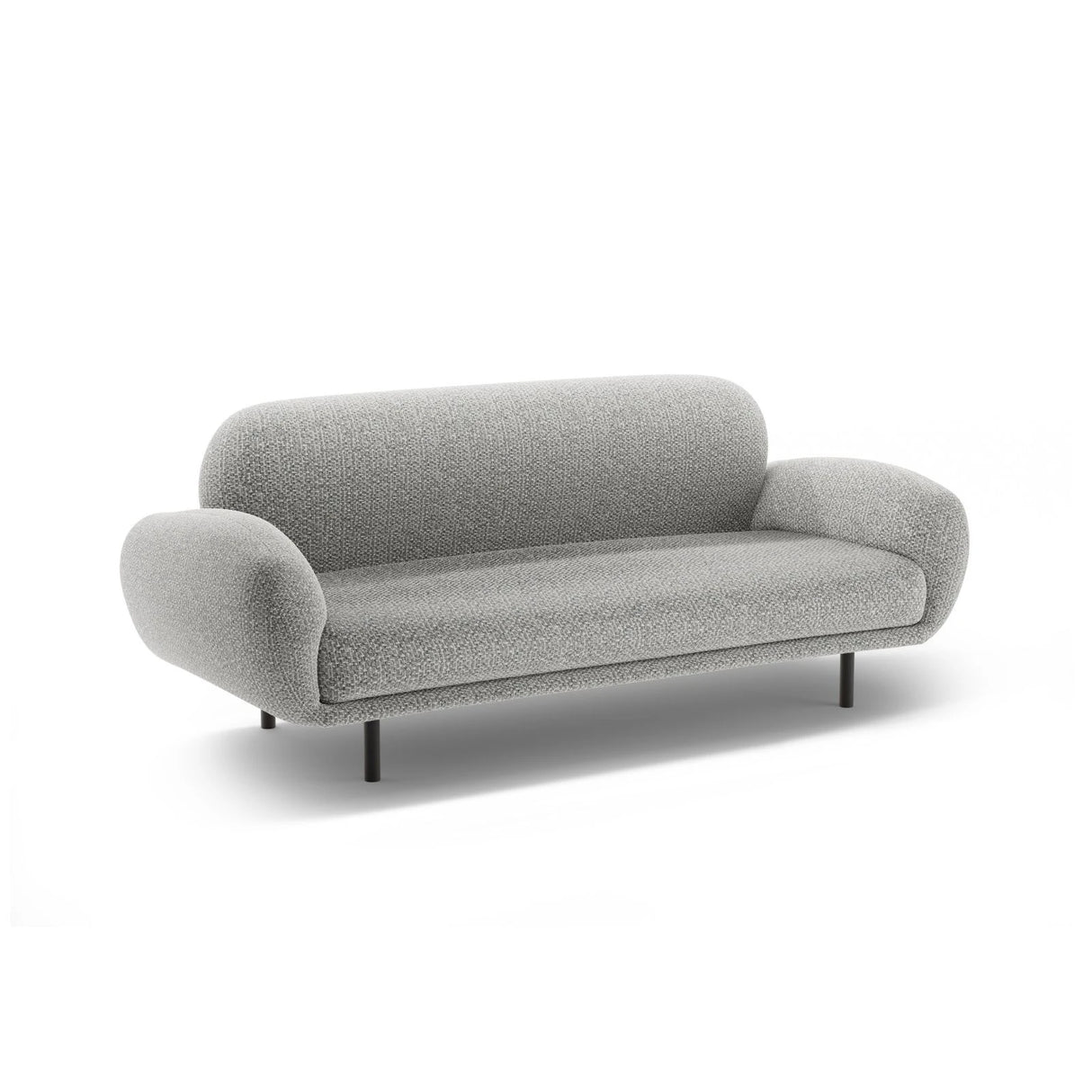 Poppy 2,5-Sitzer Sofa aus Chenille (SILENCIO 86) in Grau, 178x72 cm – Bild 4