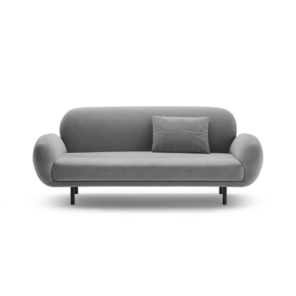 Poppy 2,5-Sitzer Sofa aus Samt (Casino Ash) in Hellgrau, 178x72 cm – Bild 1