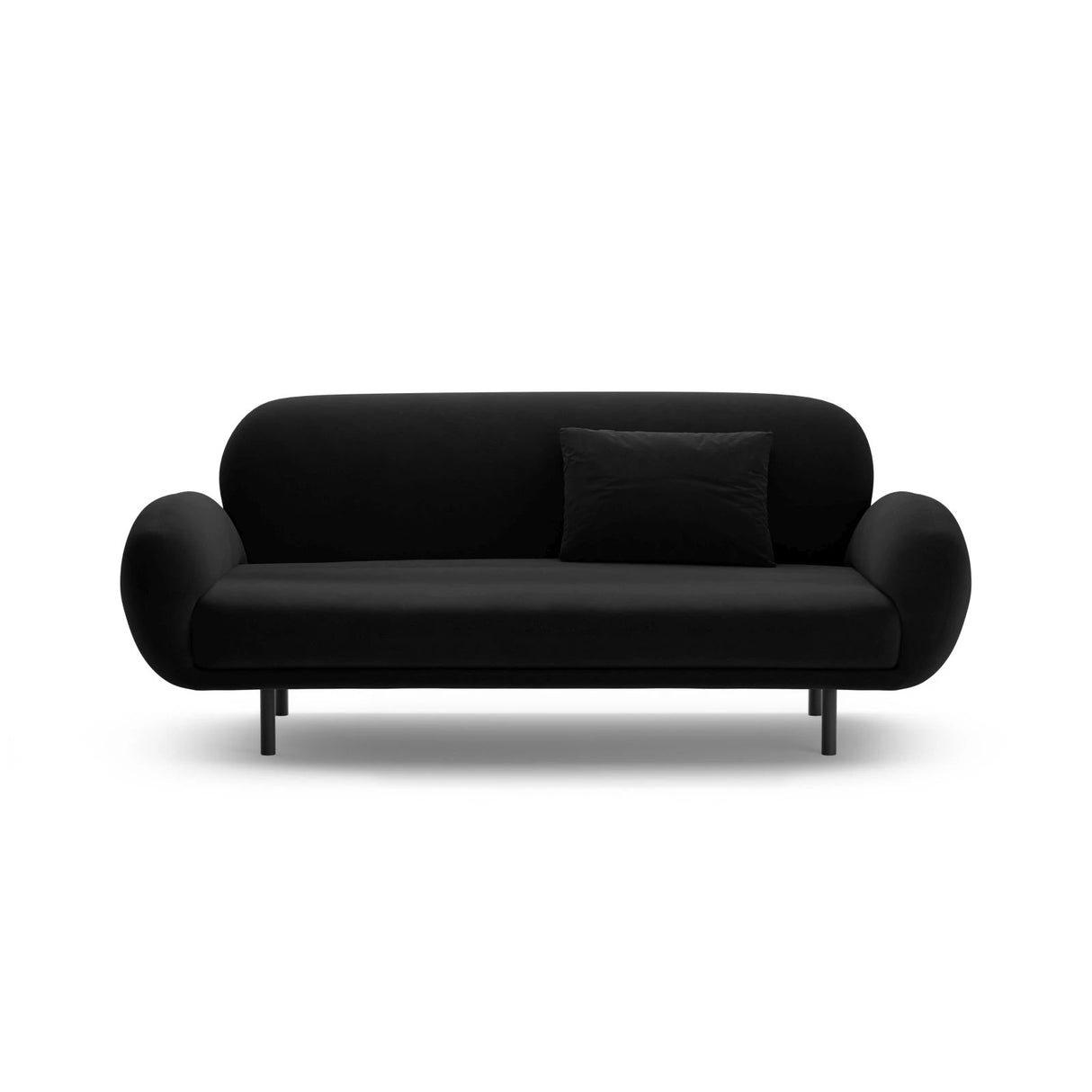 Poppy 2,5-Sitzer Sofa aus Samt (Casino Black) in Schwarz, 178x72 cm – Bild 1