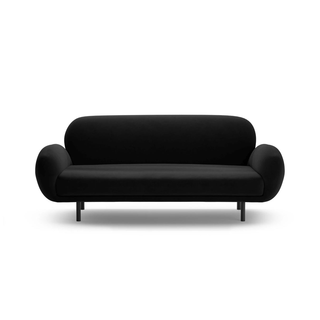Poppy 2,5-Sitzer Sofa aus Samt (Casino Black) in Schwarz, 178x72 cm – Bild 3