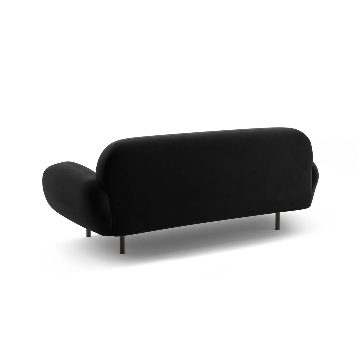 Poppy 2,5-Sitzer Sofa aus Samt (Casino Black) in Schwarz, 178x72 cm – Bild 5