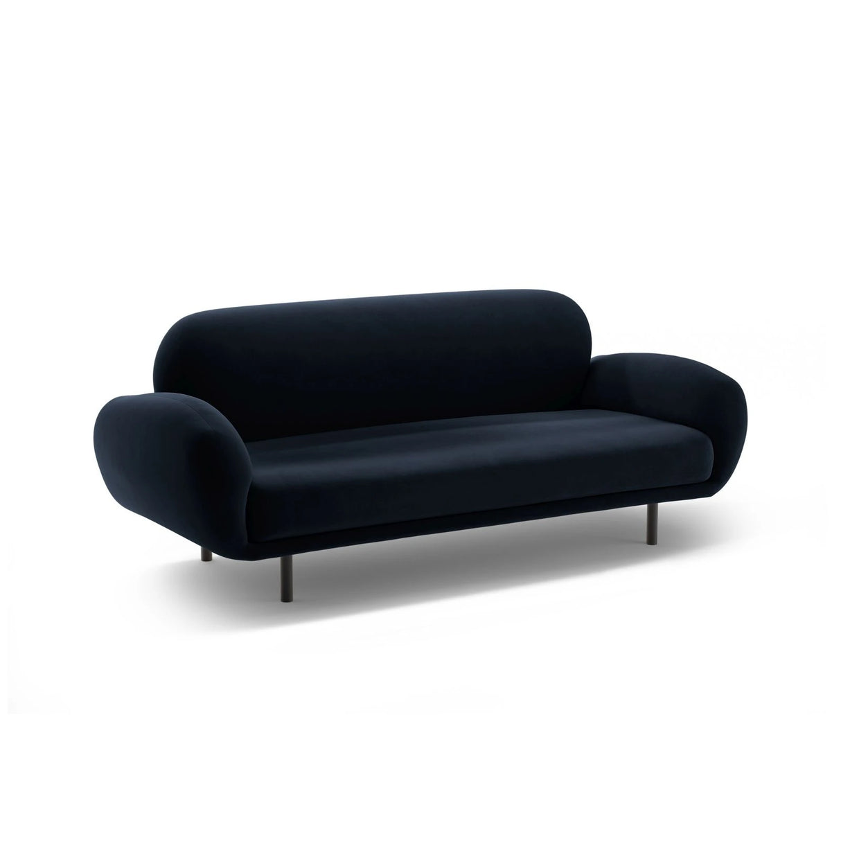 Poppy 2,5-Sitzer Sofa aus Samt (Casino Deep Blue) in Königsblau, 178x72 cm – Bild 4