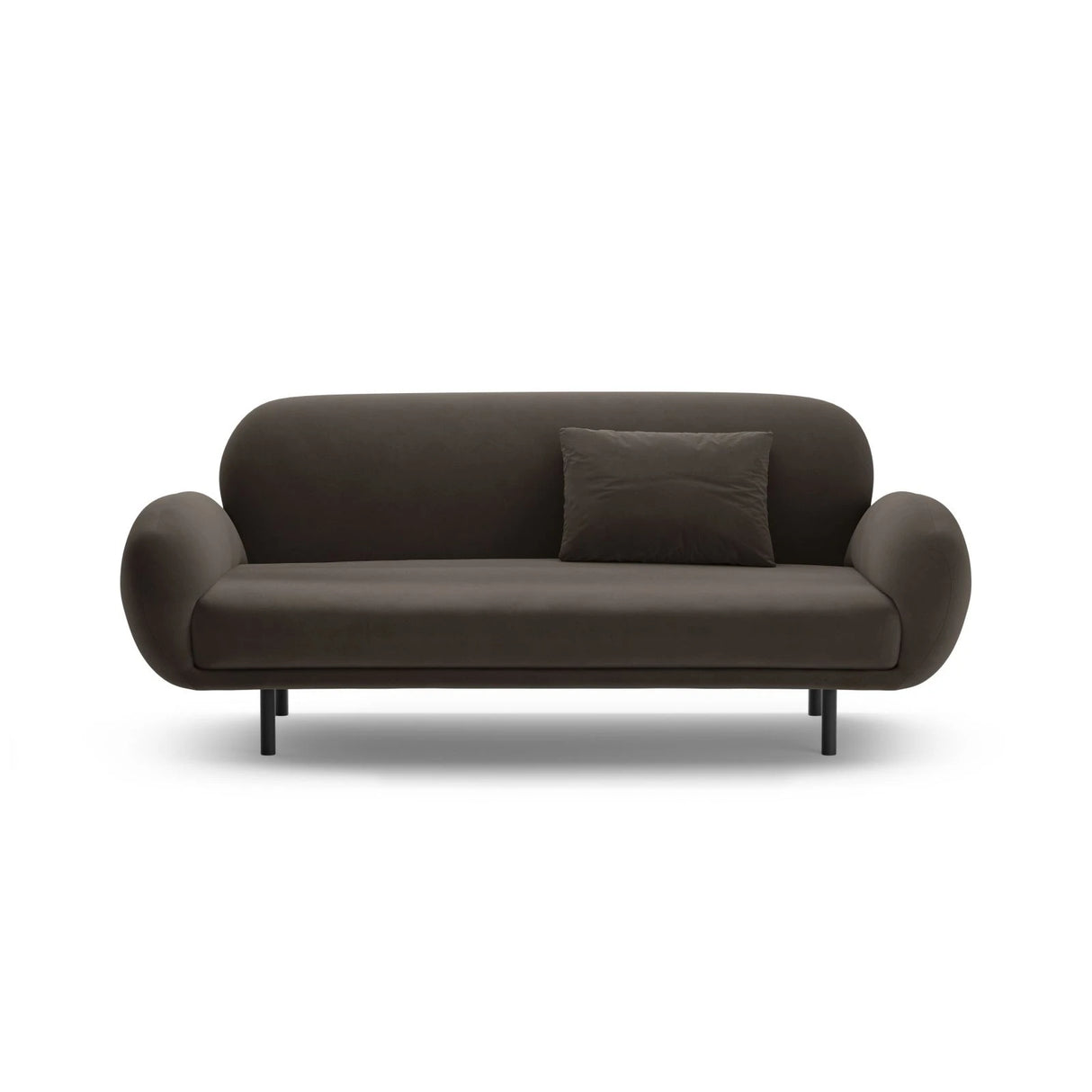 Poppy 2,5-Sitzer Sofa aus Samt (Casino Ebony) in Ebenholz, 178x72 cm – Bild 1