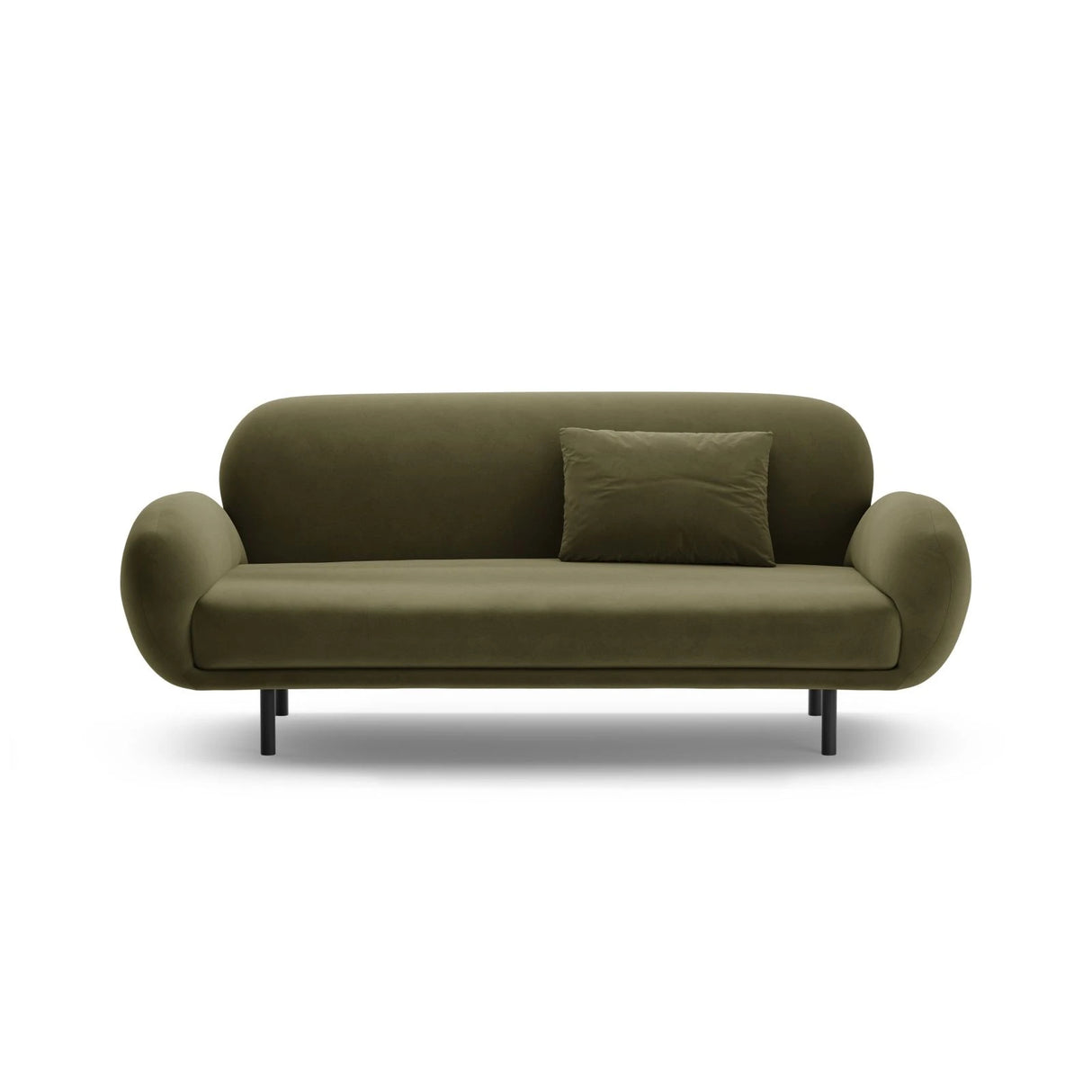 Poppy 2,5-Sitzer Sofa aus Samt (Casino Forest) in Hellgrün, 178x72 cm – Bild 1
