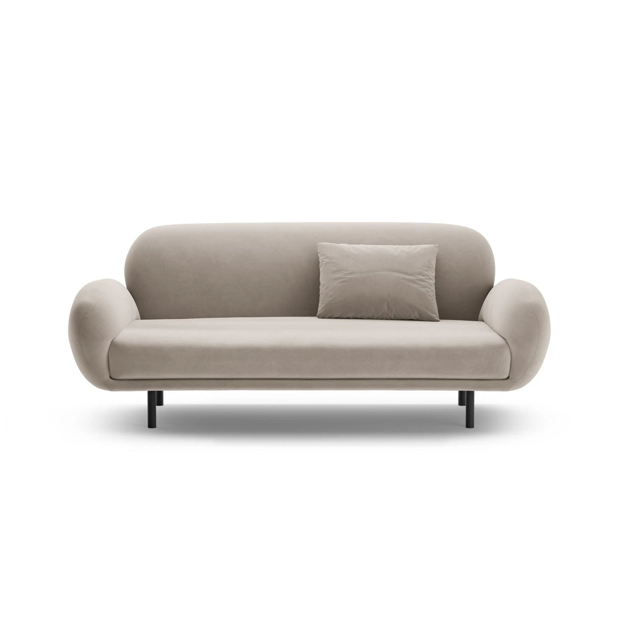 Poppy 2,5-Sitzer Sofa aus Samt (Casino Pearl) in Leichtes Beige, 178x72 cm – Bild 1