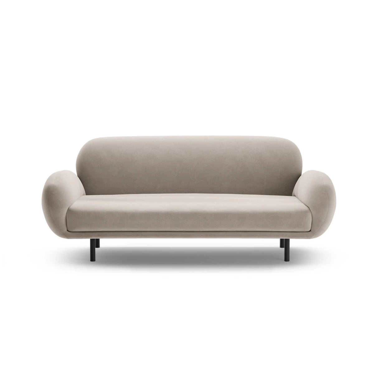 Poppy 2,5-Sitzer Sofa aus Samt (Casino Pearl) in Leichtes Beige, 178x72 cm – Bild 3