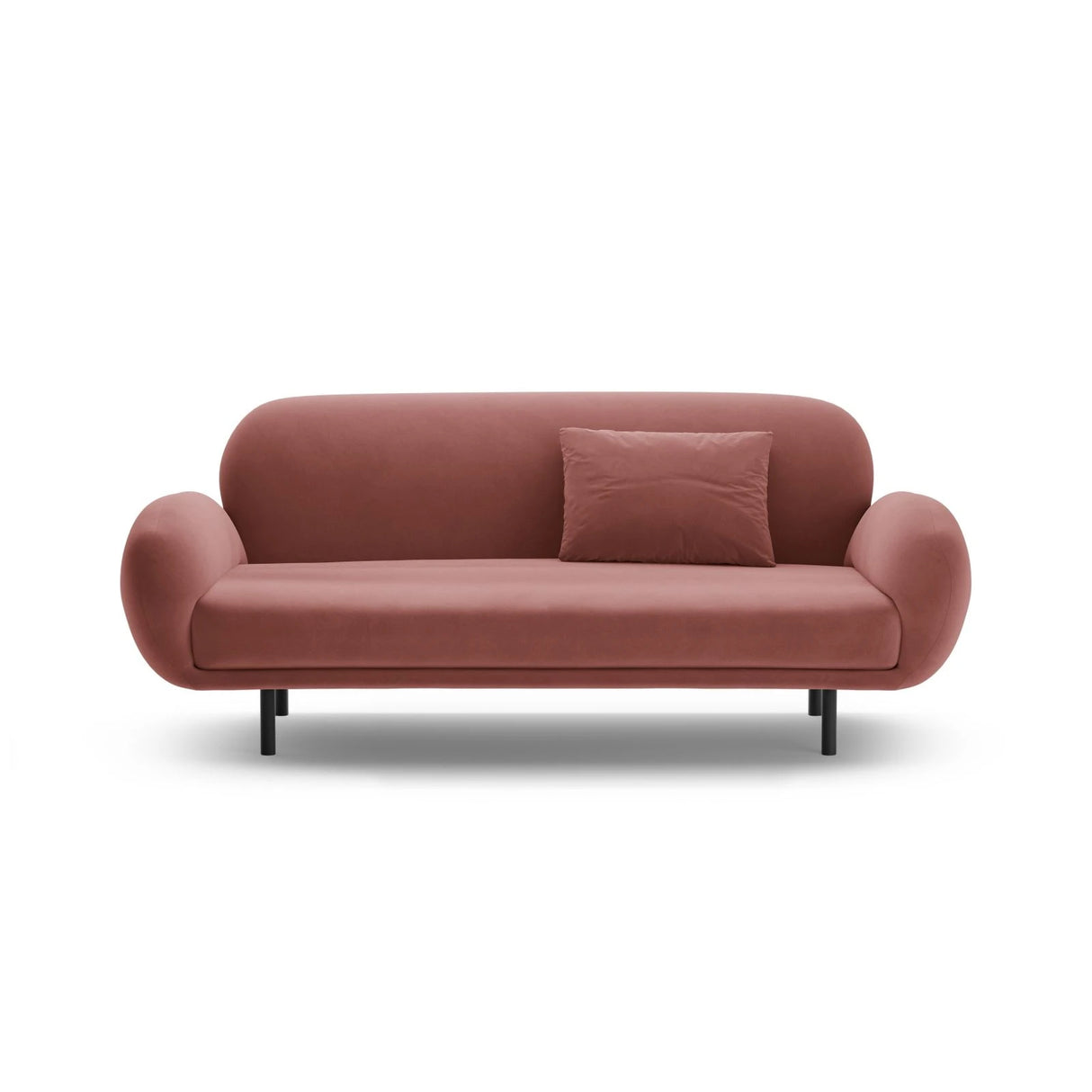 Poppy 2,5-Sitzer Sofa aus Samt (Casino Salmon) in Flamingo, 178x72 cm – Bild 1