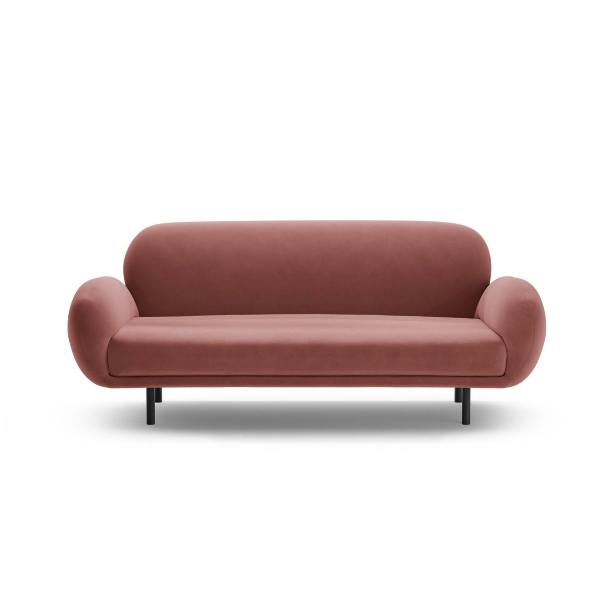Poppy 2,5-Sitzer Sofa aus Samt (Casino Salmon) in Flamingo, 178x72 cm – Bild 3