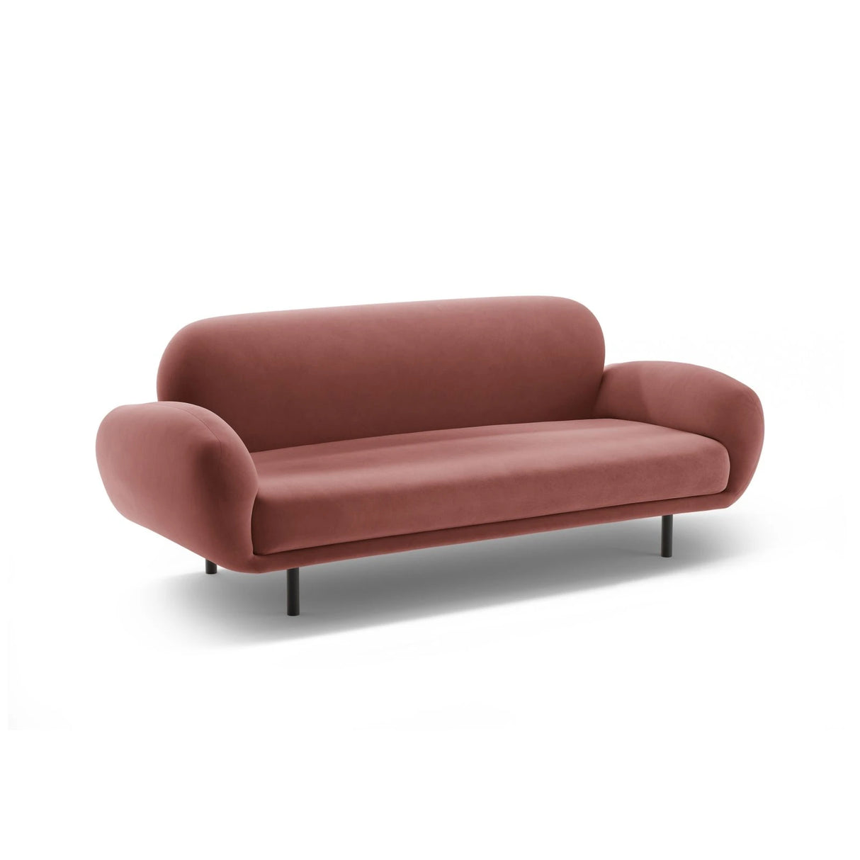 Poppy 2,5-Sitzer Sofa aus Samt (Casino Salmon) in Flamingo, 178x72 cm – Bild 4