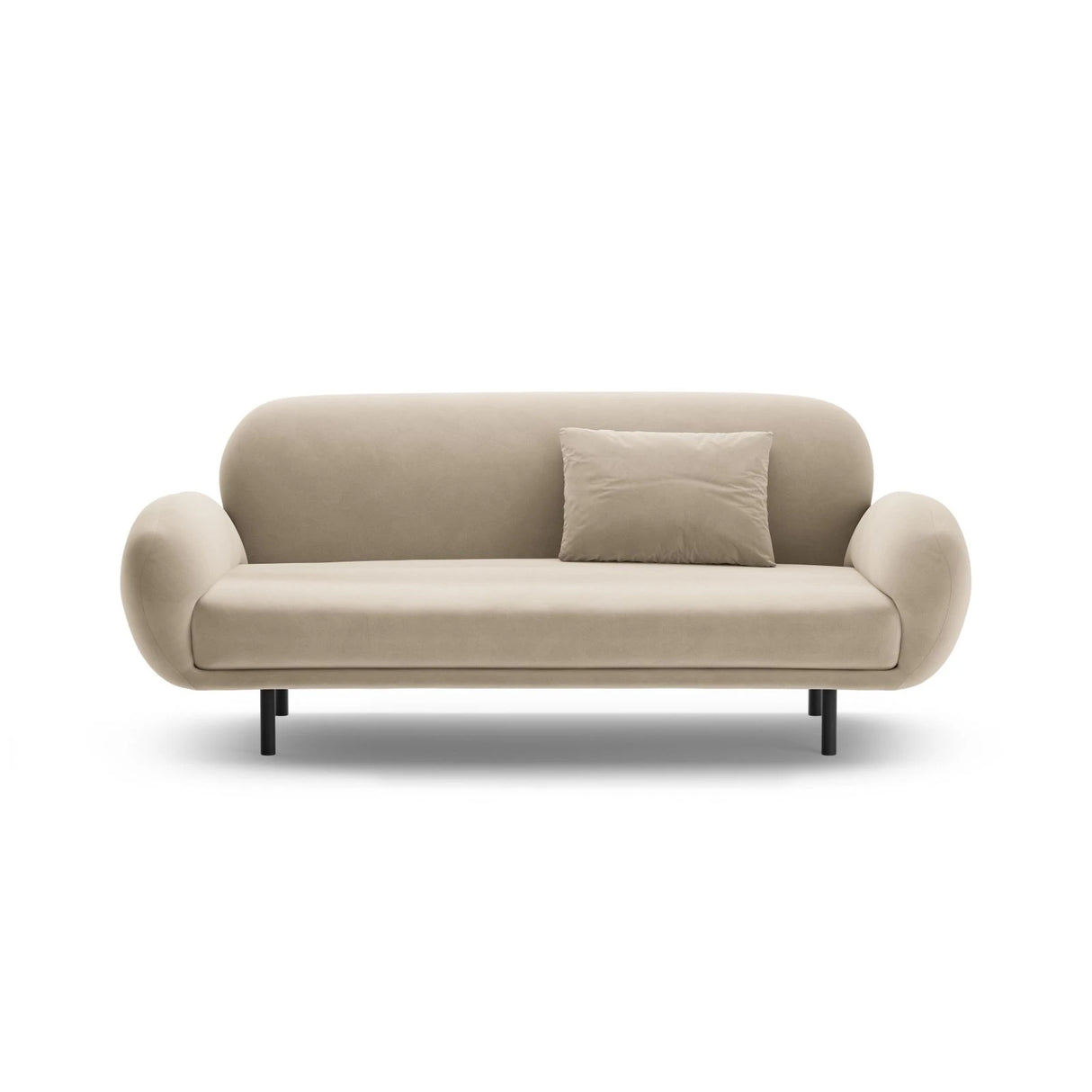 Poppy 2,5-Sitzer Sofa aus Samt (Casino Sand) in Ecru, 178x72 cm – Bild 1