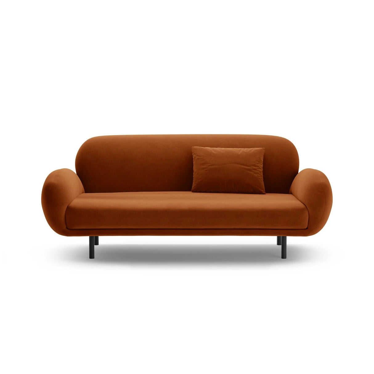 Poppy 2,5-Sitzer Sofa aus Samt (Casino Terracota) in Terrakotta, 178x72 cm – Bild 1