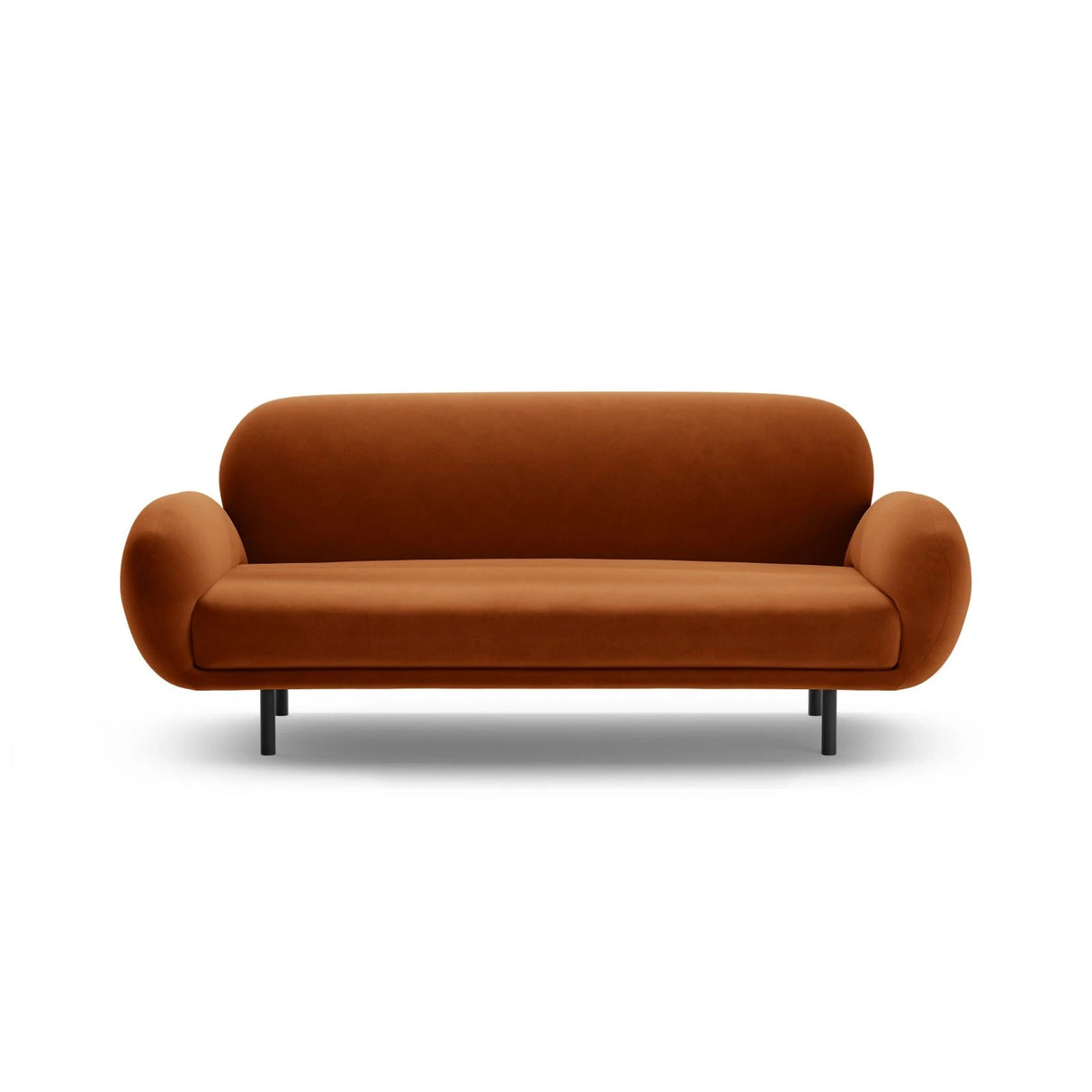 Poppy 2,5-Sitzer Sofa aus Samt (Casino Terracota) in Terrakotta, 178x72 cm – Bild 3