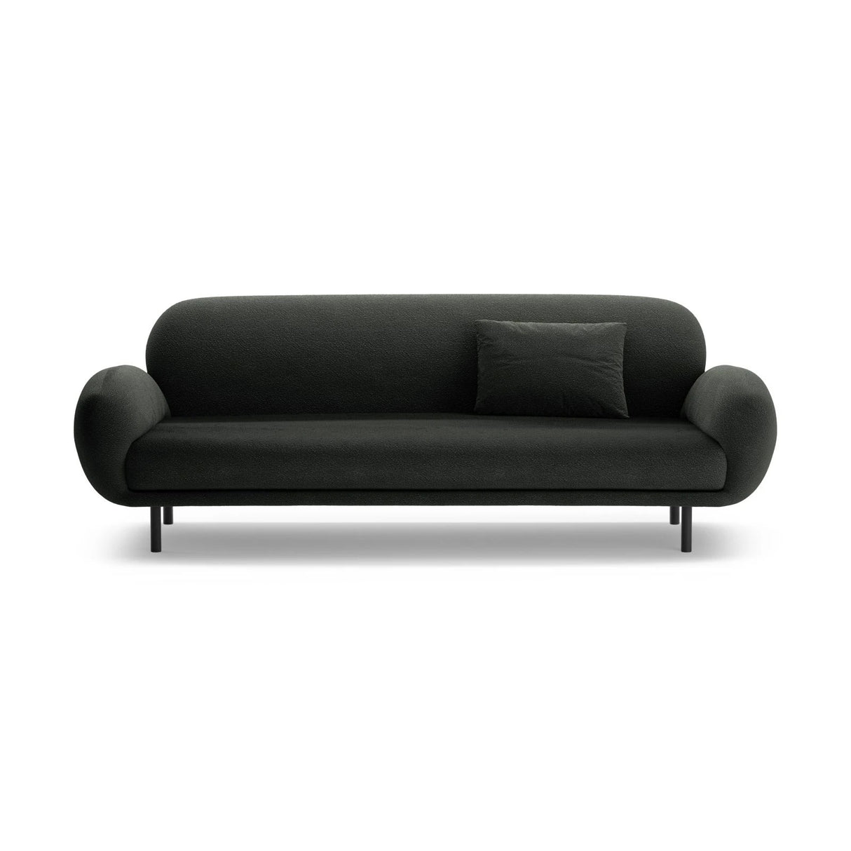 Poppy 3-Sitzer Sofa aus Boucle (Baloo 2082) in Schwarz, 208x72 cm – Bild 1