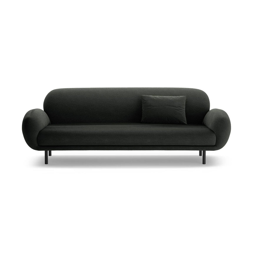 Poppy 3-Sitzer Sofa aus Boucle (Baloo 2082) in Schwarz, 208x72 cm – Bild 1