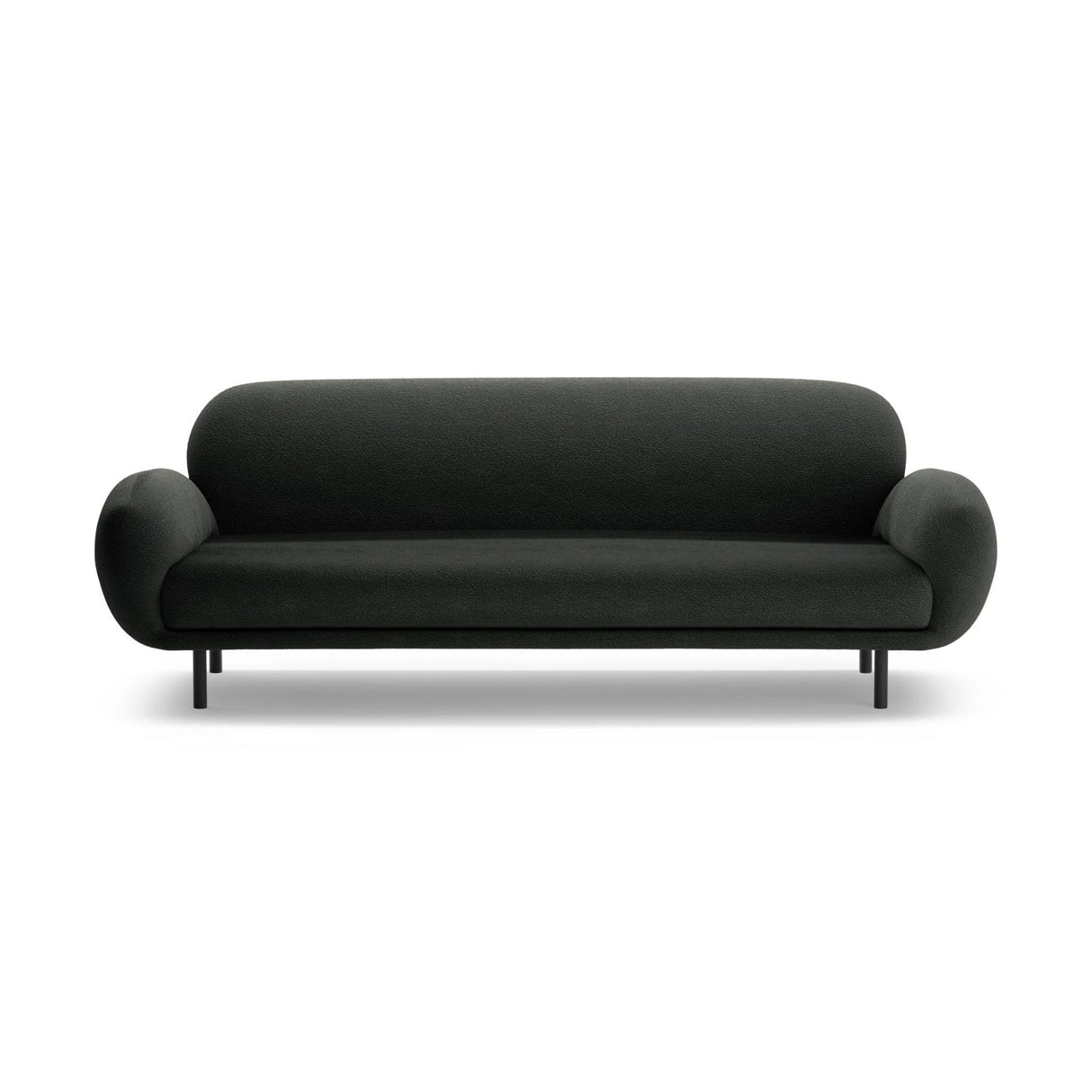 Poppy 3-Sitzer Sofa aus Boucle (Baloo 2082) in Schwarz, 208x72 cm – Bild 3