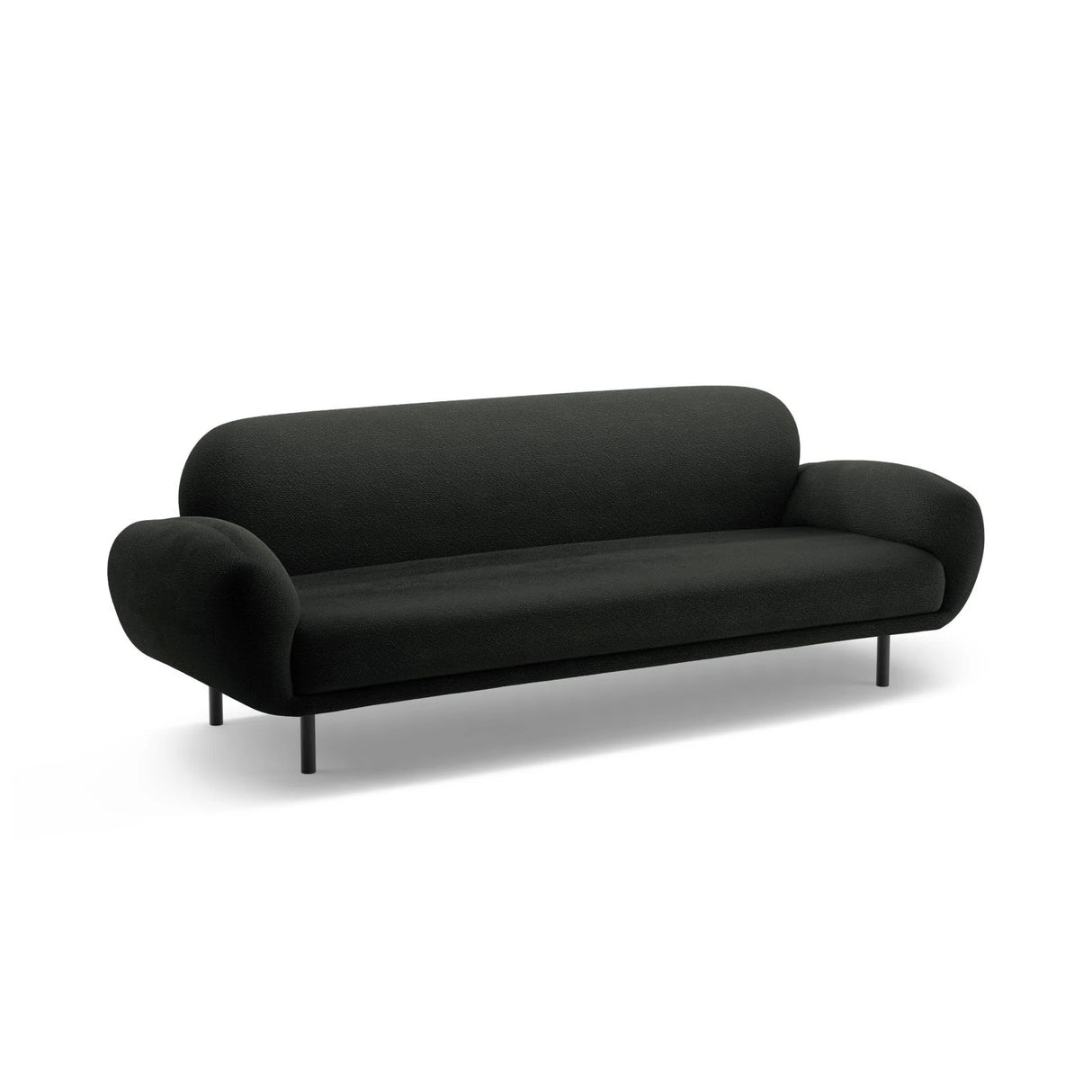 Poppy 3-Sitzer Sofa aus Boucle (Baloo 2082) in Schwarz, 208x72 cm – Bild 4