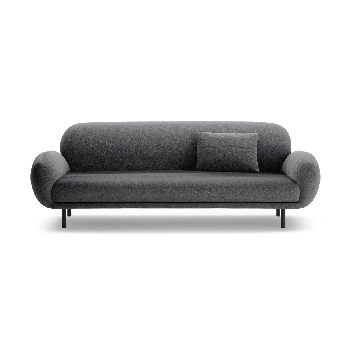 Poppy 3-Sitzer Sofa aus Boucle (Baloo 2083) in Dunkelgrau, 208x72 cm – Bild 1