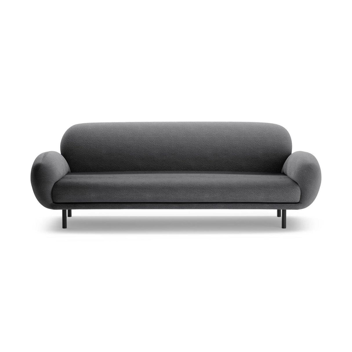 Poppy 3-Sitzer Sofa aus Boucle (Baloo 2083) in Dunkelgrau, 208x72 cm – Bild 3