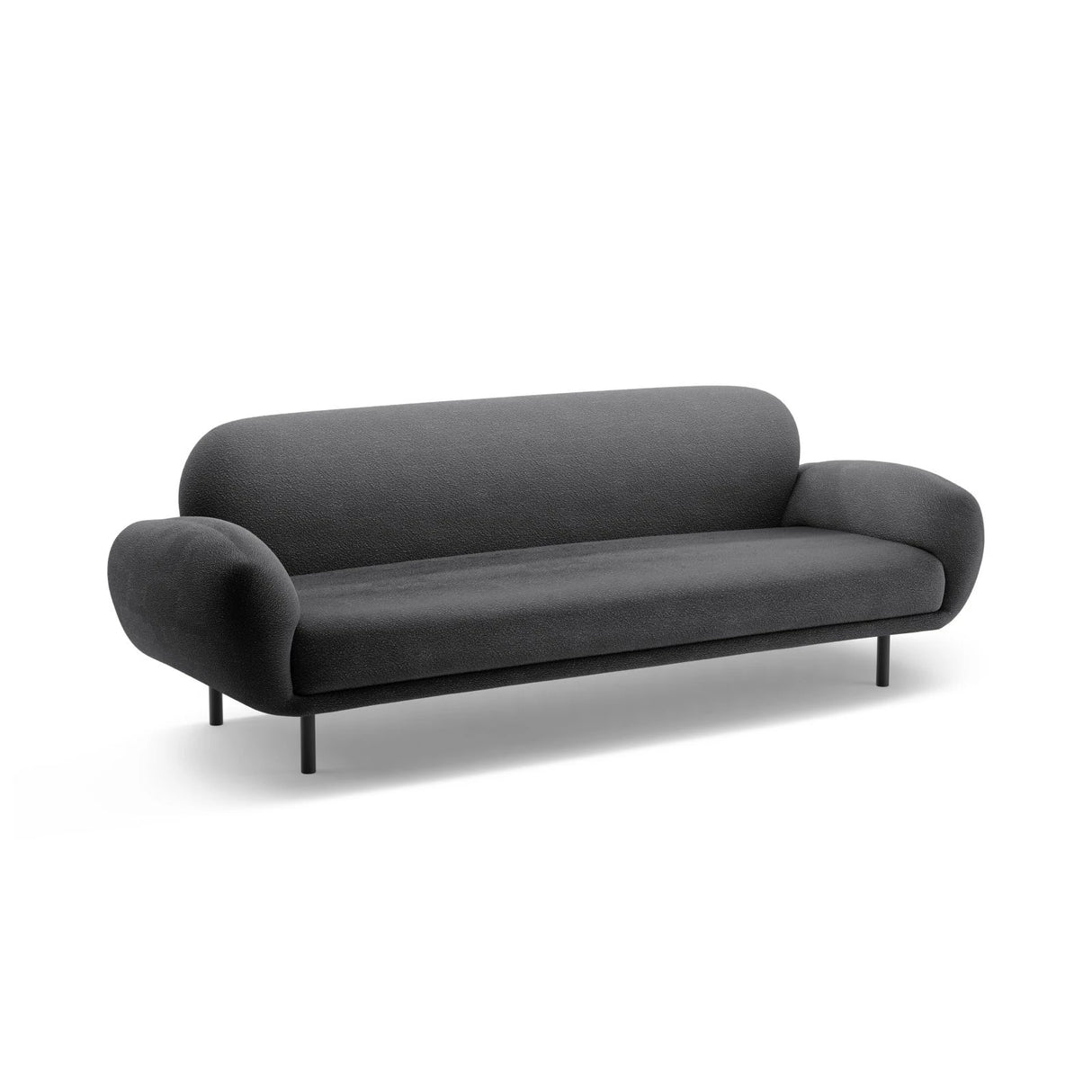 Poppy 3-Sitzer Sofa aus Boucle (Baloo 2083) in Dunkelgrau, 208x72 cm – Bild 4