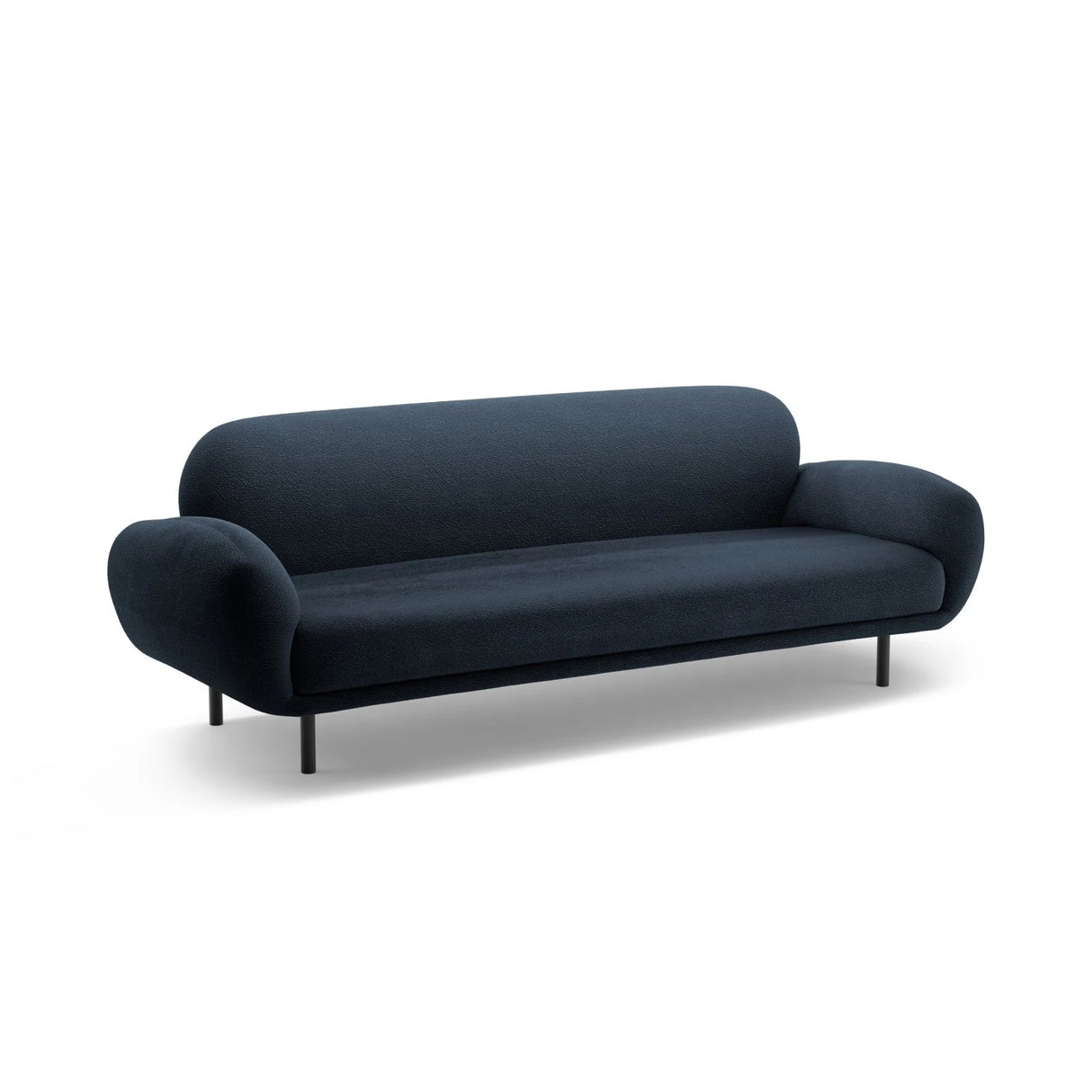 Poppy 3-Sitzer Sofa aus Boucle (Baloo 2088) in Dunkelblau, 208x72 cm – Bild 4