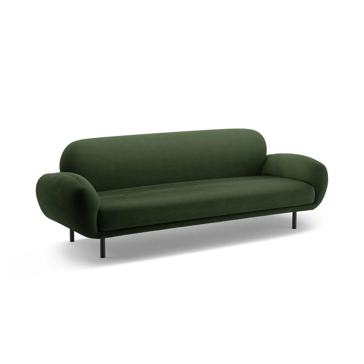 Poppy 3-Sitzer Sofa aus Boucle (Baloo 2089) in Grün, 208x72 cm – Bild 4
