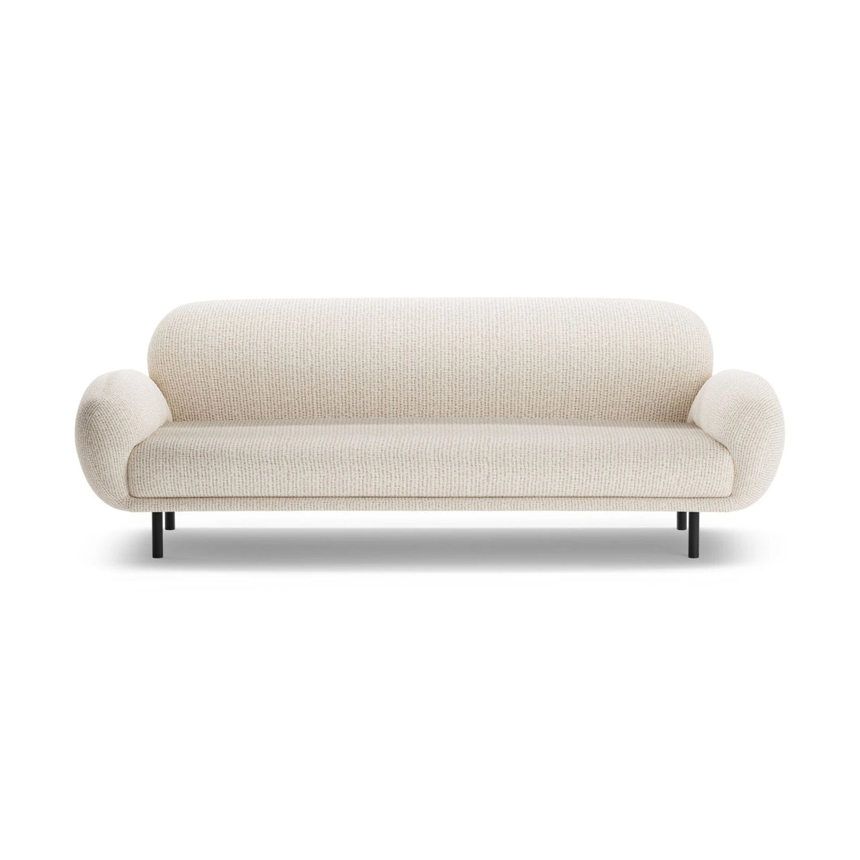 Poppy 3-Sitzer Sofa aus Chenille (SILENCIO 06) in Leichtes Beige, 208x72 cm – Bild 3