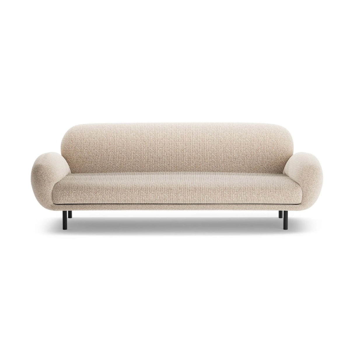 Poppy 3-Sitzer Sofa aus Chenille (SILENCIO 10) in Sand, 208x72 cm – Bild 3