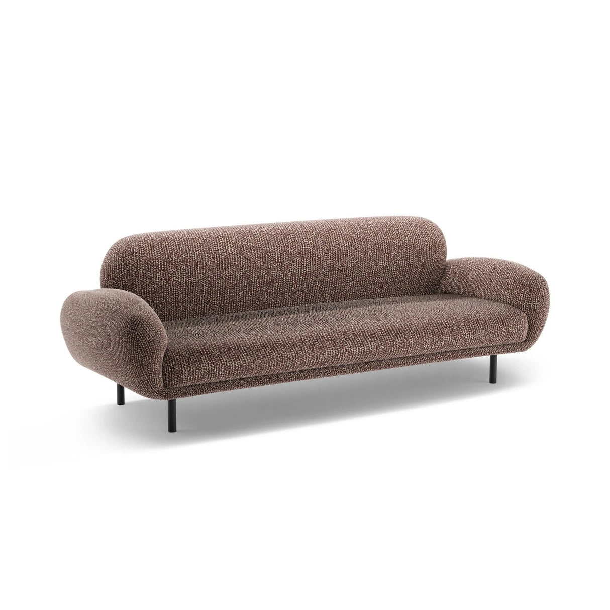 Poppy 3-Sitzer Sofa aus Chenille (SILENCIO 27) in Braun, 208x72 cm – Bild 4