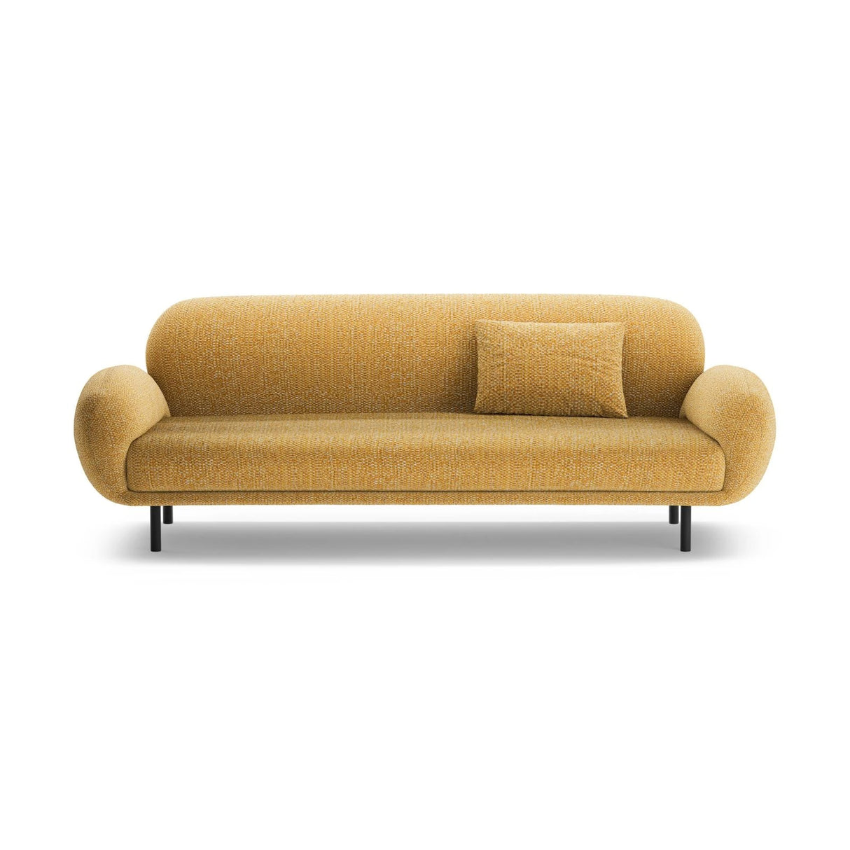 Poppy 3-Sitzer Sofa aus Chenille (SILENCIO 53) in Senf, 208x72 cm – Bild 1