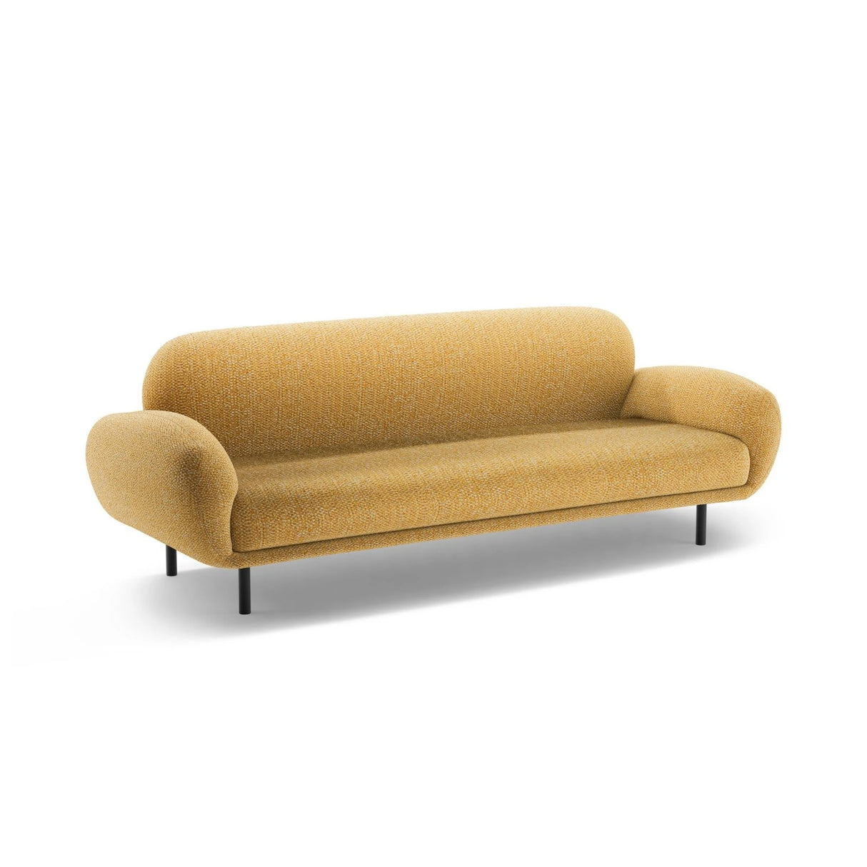 Poppy 3-Sitzer Sofa aus Chenille (SILENCIO 53) in Senf, 208x72 cm – Bild 4