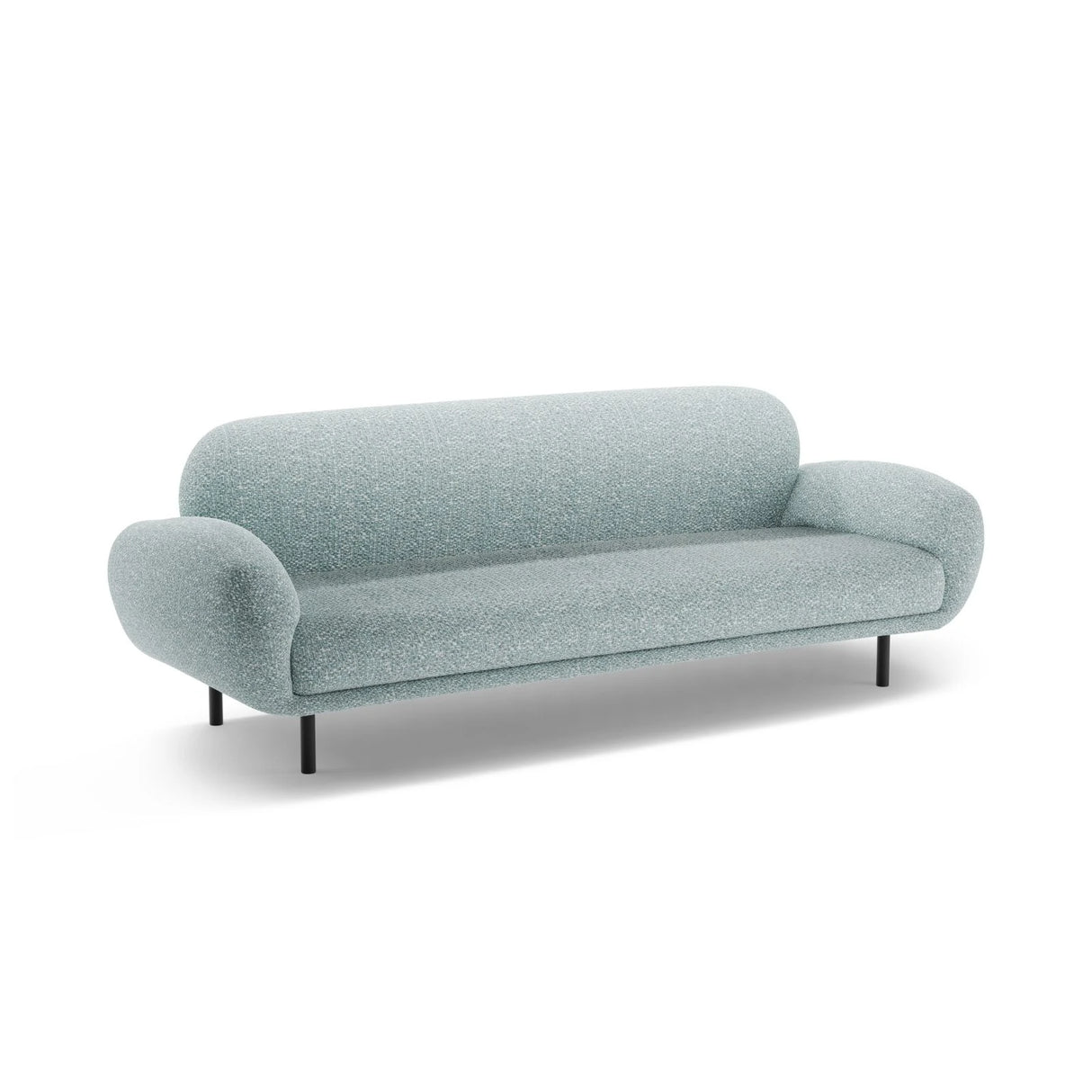 Poppy 3-Sitzer Sofa aus Chenille (SILENCIO 72) in Gedämpftes Blau, 208x72 cm – Bild 4