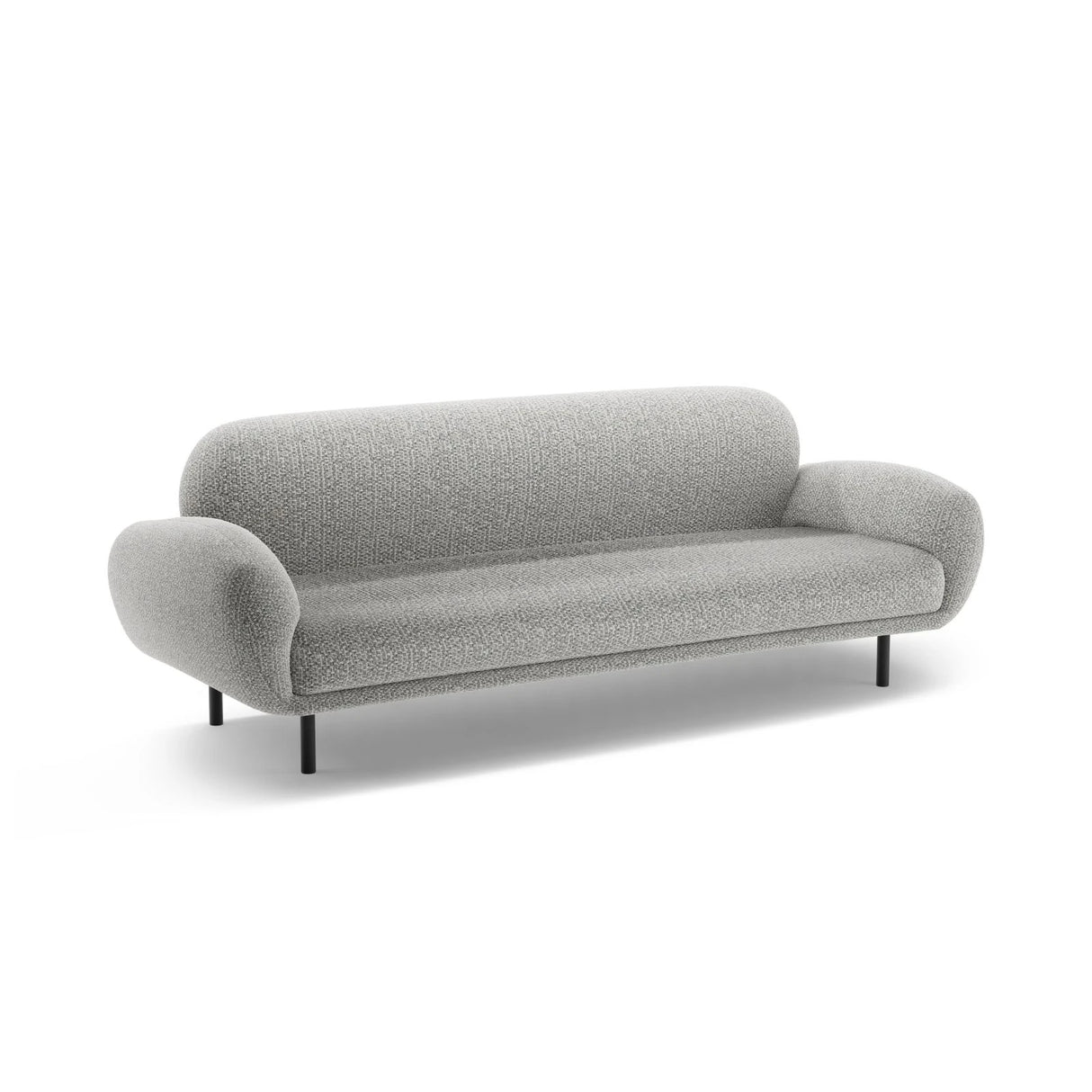Poppy 3-Sitzer Sofa aus Chenille (SILENCIO 86) in Grau, 208x72 cm – Bild 4