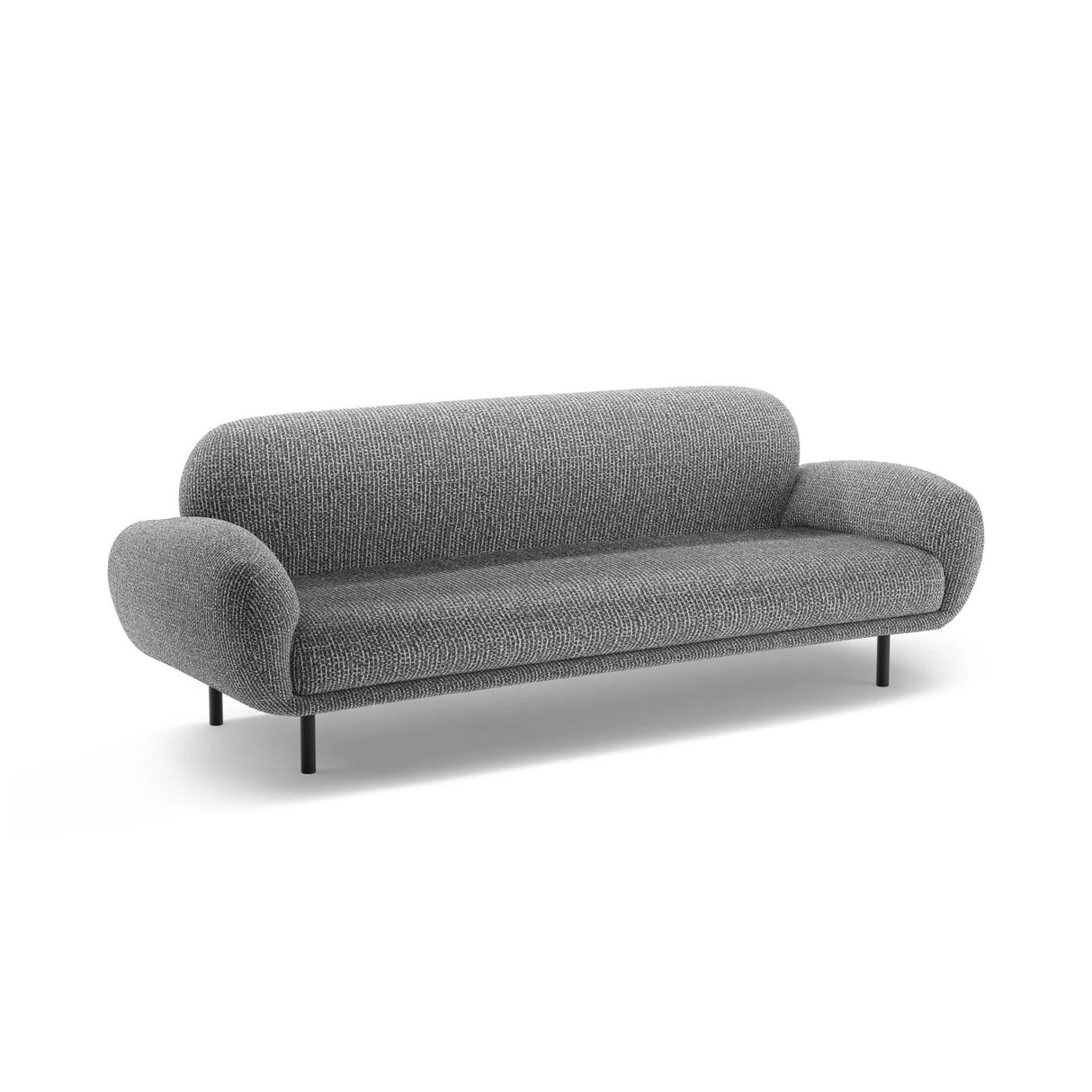 Poppy 3-Sitzer Sofa aus Chenille (SILENCIO 97) in Dunkelgrau, 208x72 cm – Bild 4