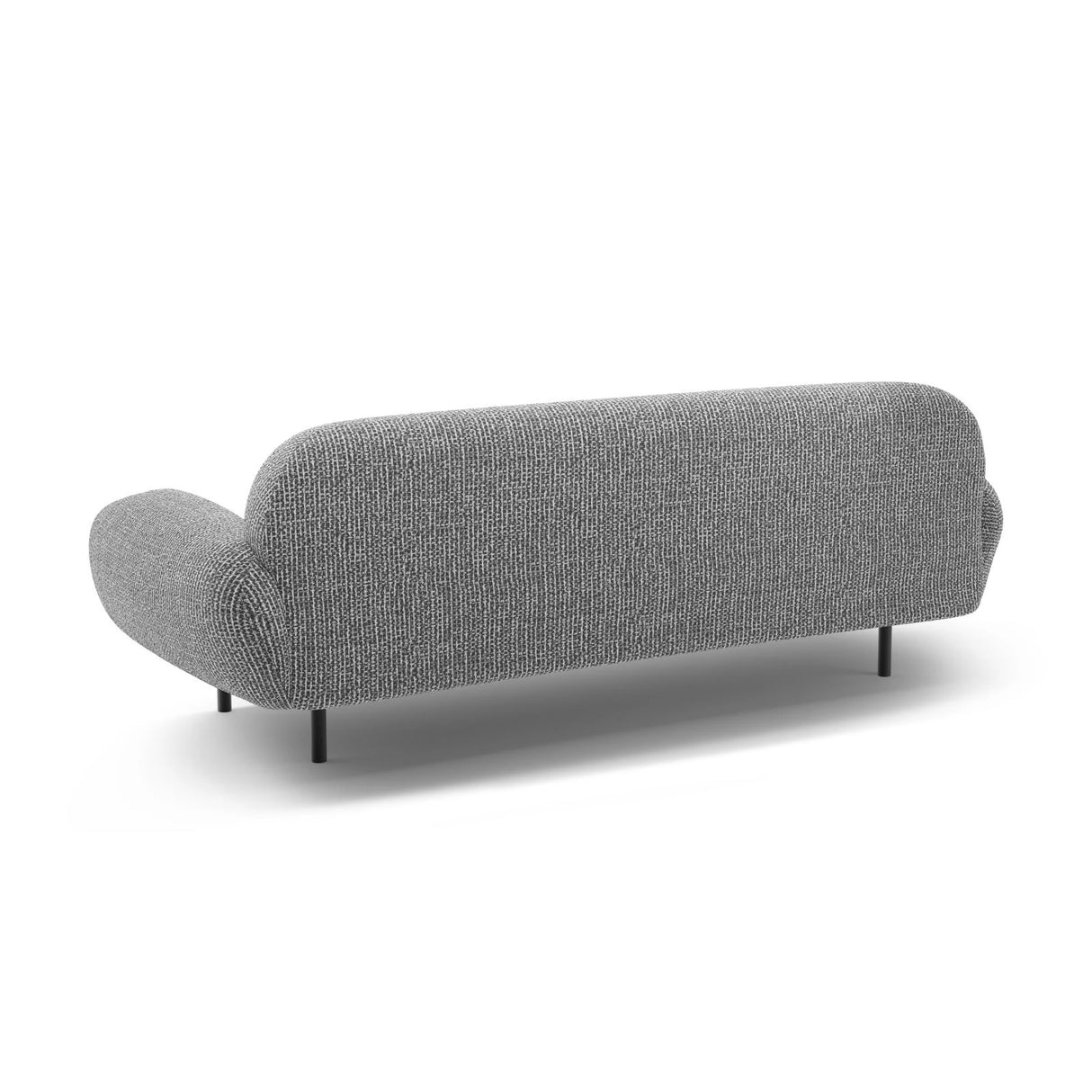 Poppy 3-Sitzer Sofa aus Chenille (SILENCIO 97) in Dunkelgrau, 208x72 cm – Bild 5