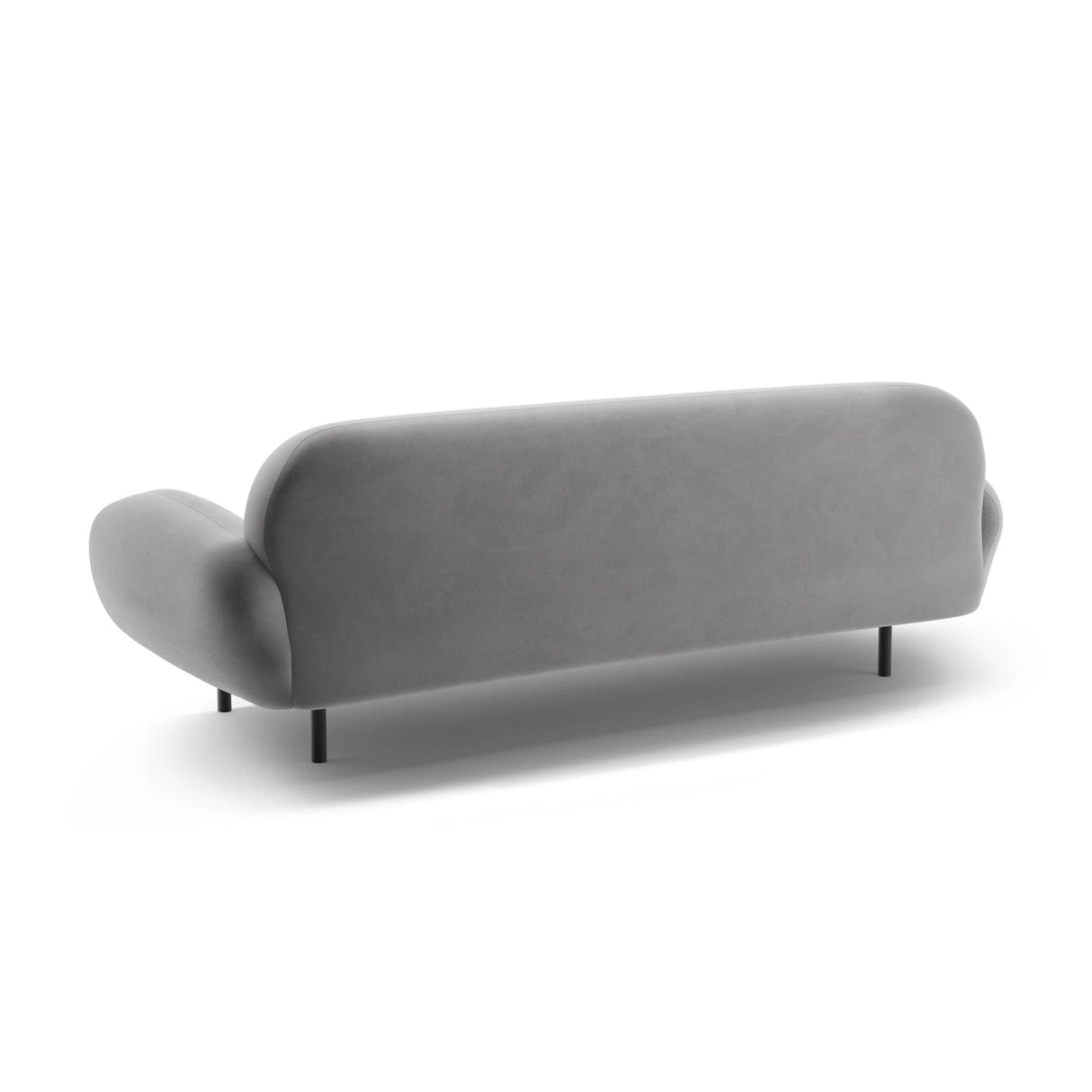 Poppy 3-Sitzer Sofa aus Samt (Casino Ash) in Hellgrau, 208x72 cm – Bild 5
