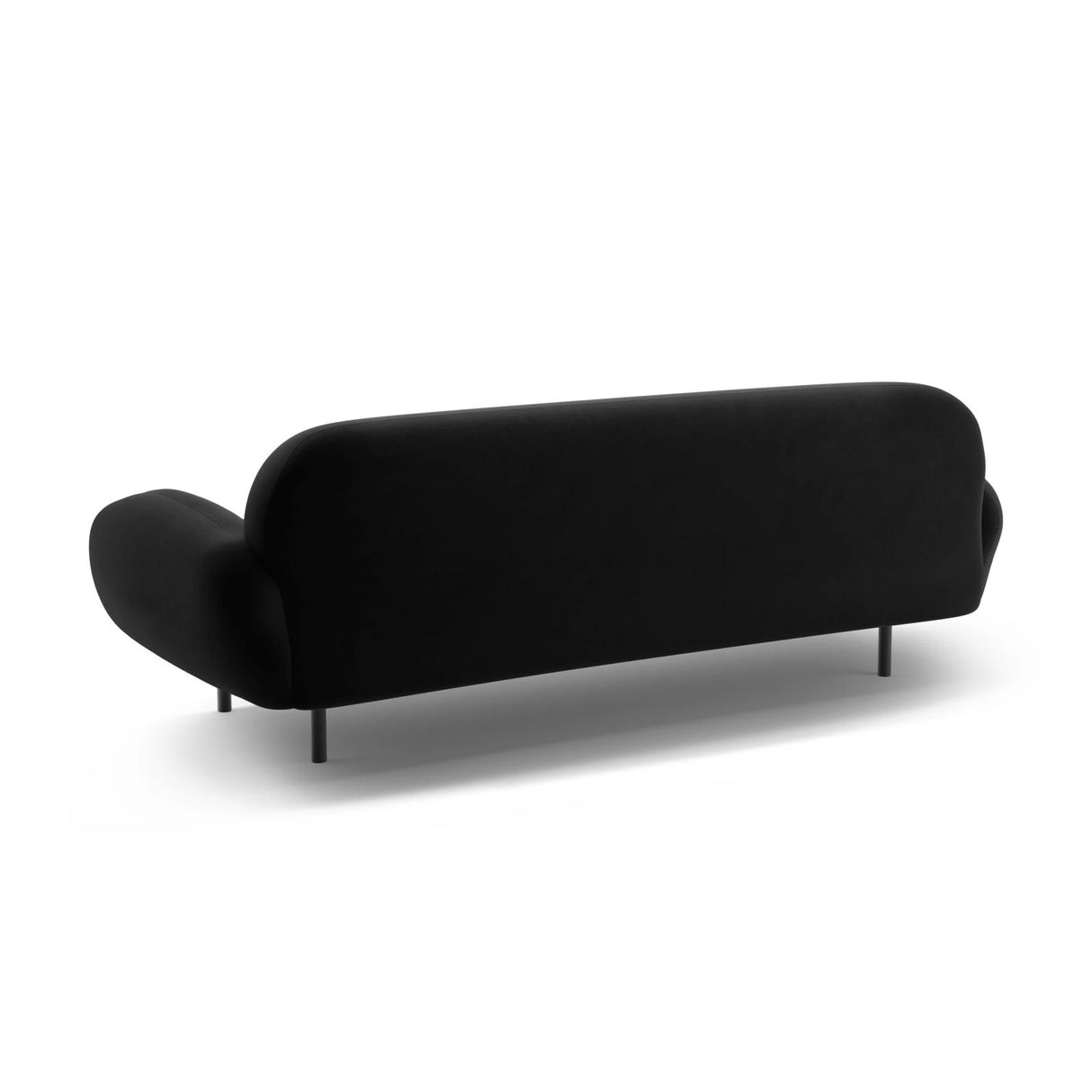 Poppy 3-Sitzer Sofa aus Samt (Casino Black) in Schwarz, 208x72 cm – Bild 5